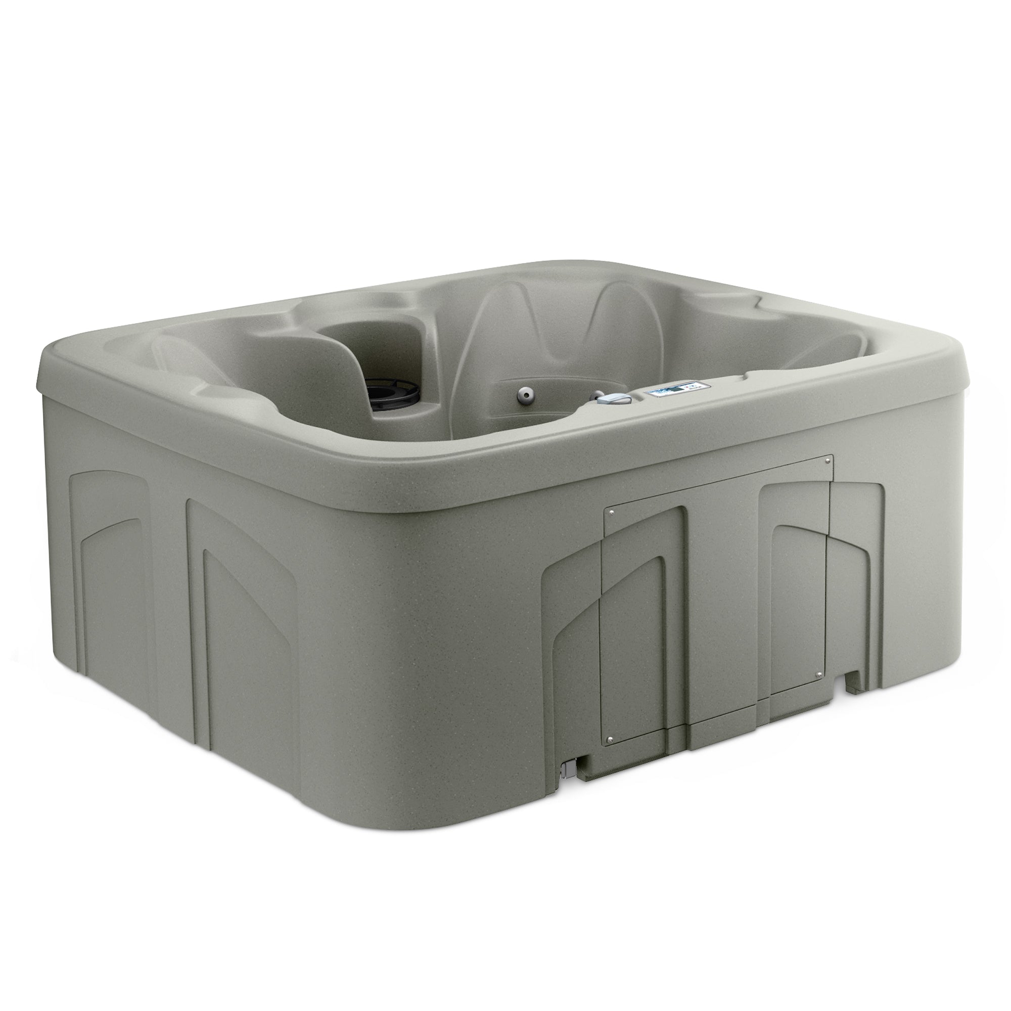 LifeSmart 4 Person Plug and Play Square Hot Tub Spa, Gray (For Parts) - VMInnovations