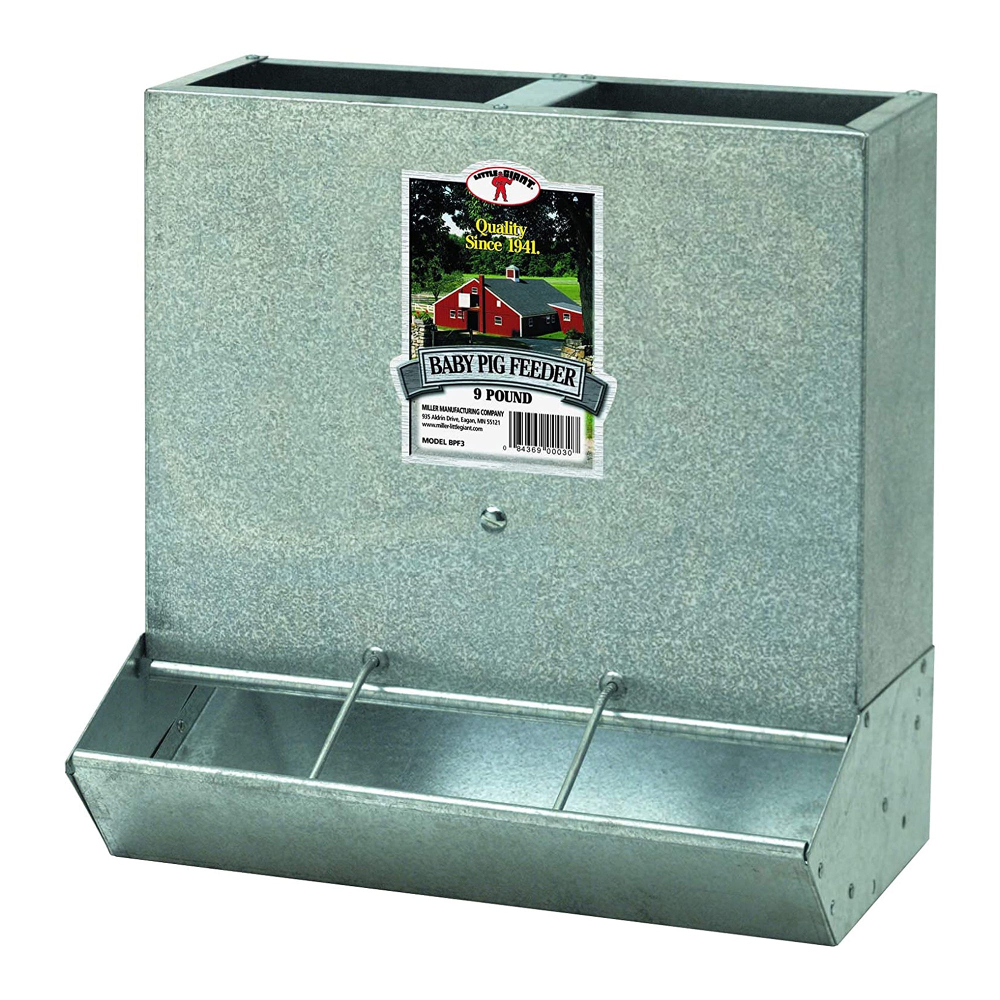 Little Giant BPF3 3 Hole Baby Piglet Trough Feeder, 9 Pound Capacity (Open Box) - VMInnovations