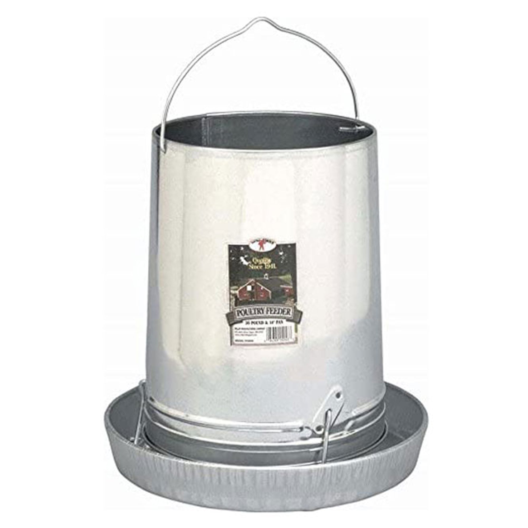 Little Giant 30-Pound Floor Space Saving Hanging Metal Poultry Feeder (2 Pack)