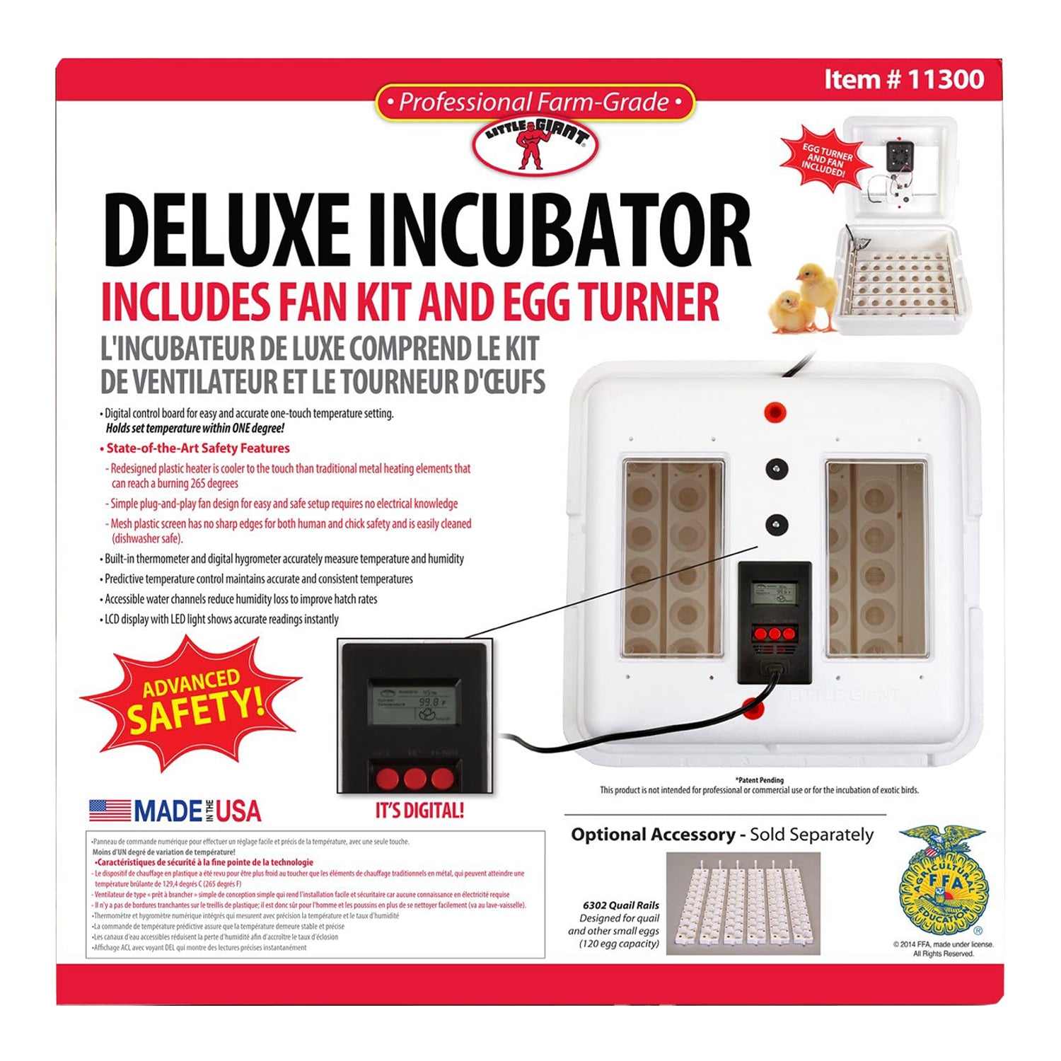 Little Giant 11300 Digital Incubator with Fan and Automatic Egg Turner(Open Box) - VMInnovations