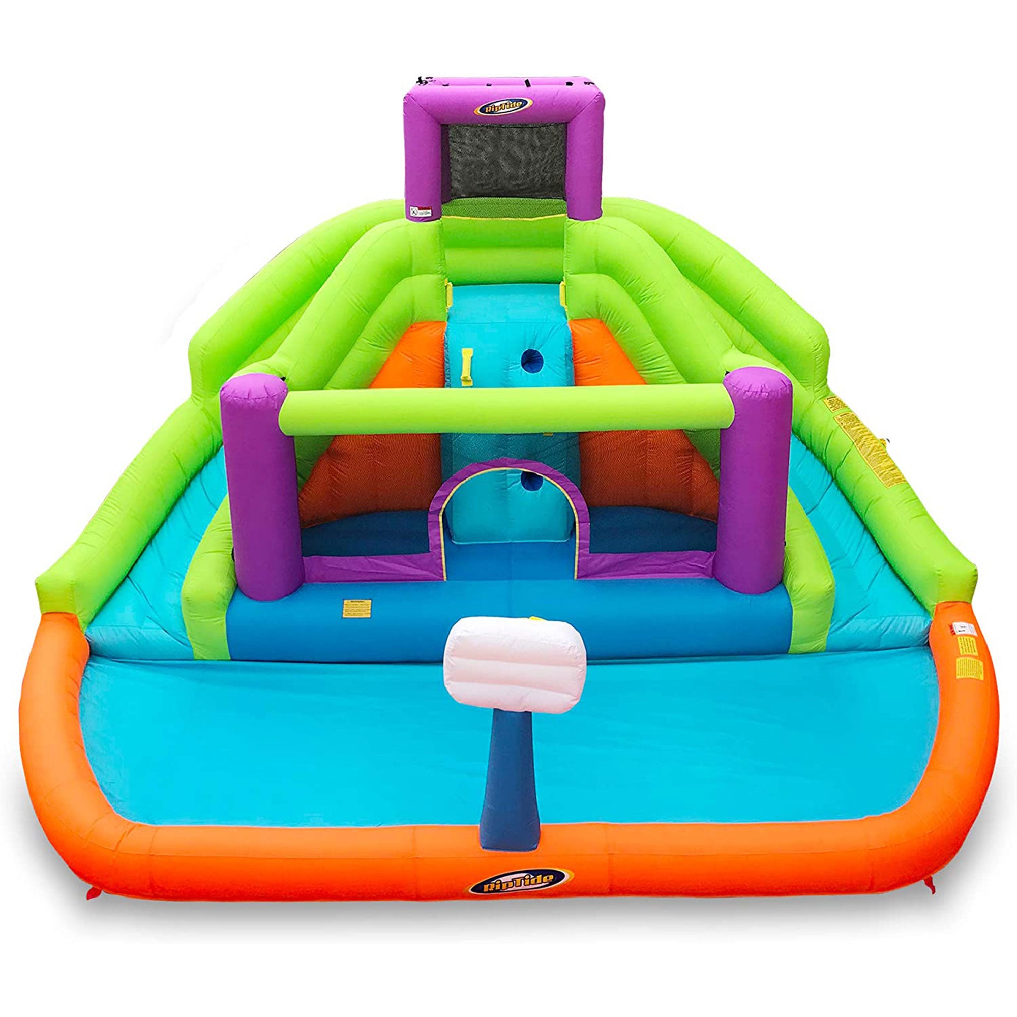 Magic Time Double Hurricane Outdoor Kids Inflatable Water Slide Bounce House