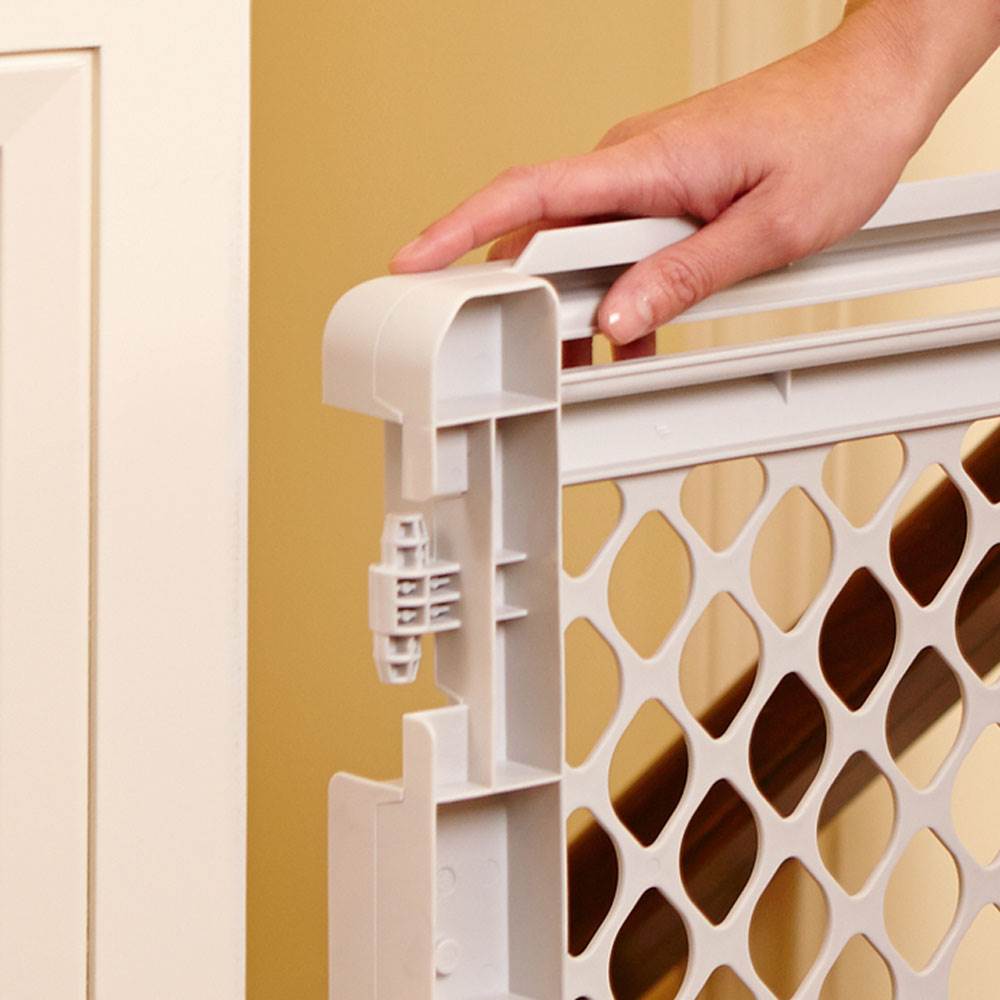North States Wide Stairway Baby/Pet Mounted Swing Gate, White (Open Box)