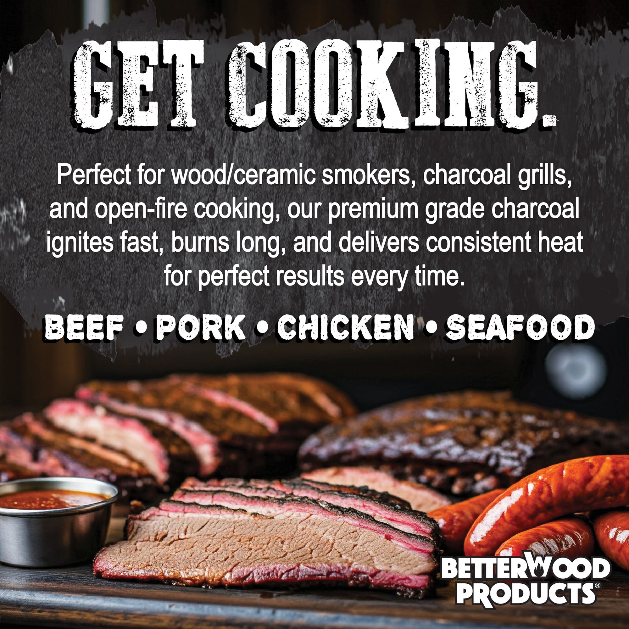 Betterwood Products 3317 100% All Natural Hardwood Lump Charcoal, 17.6 Pounds - VMInnovations