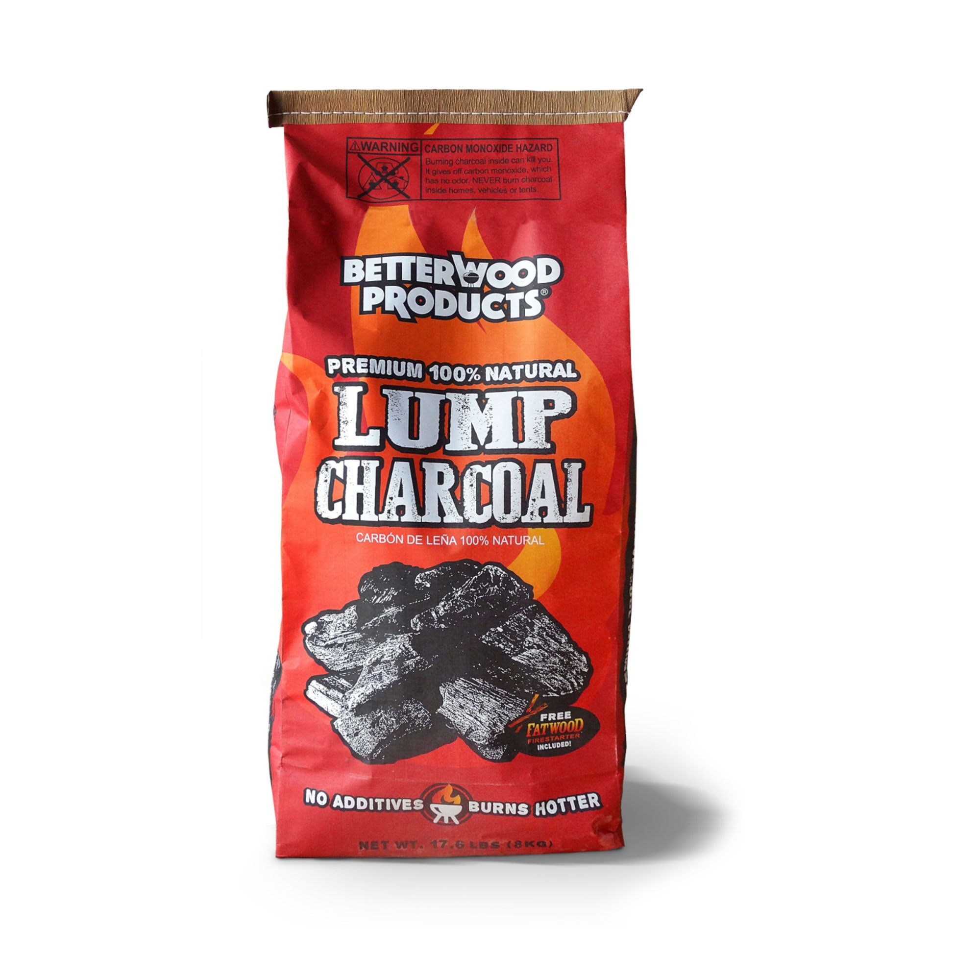 Betterwood Products 3317 100% All Natural Hardwood Lump Charcoal, 17.6 Pounds - VMInnovations