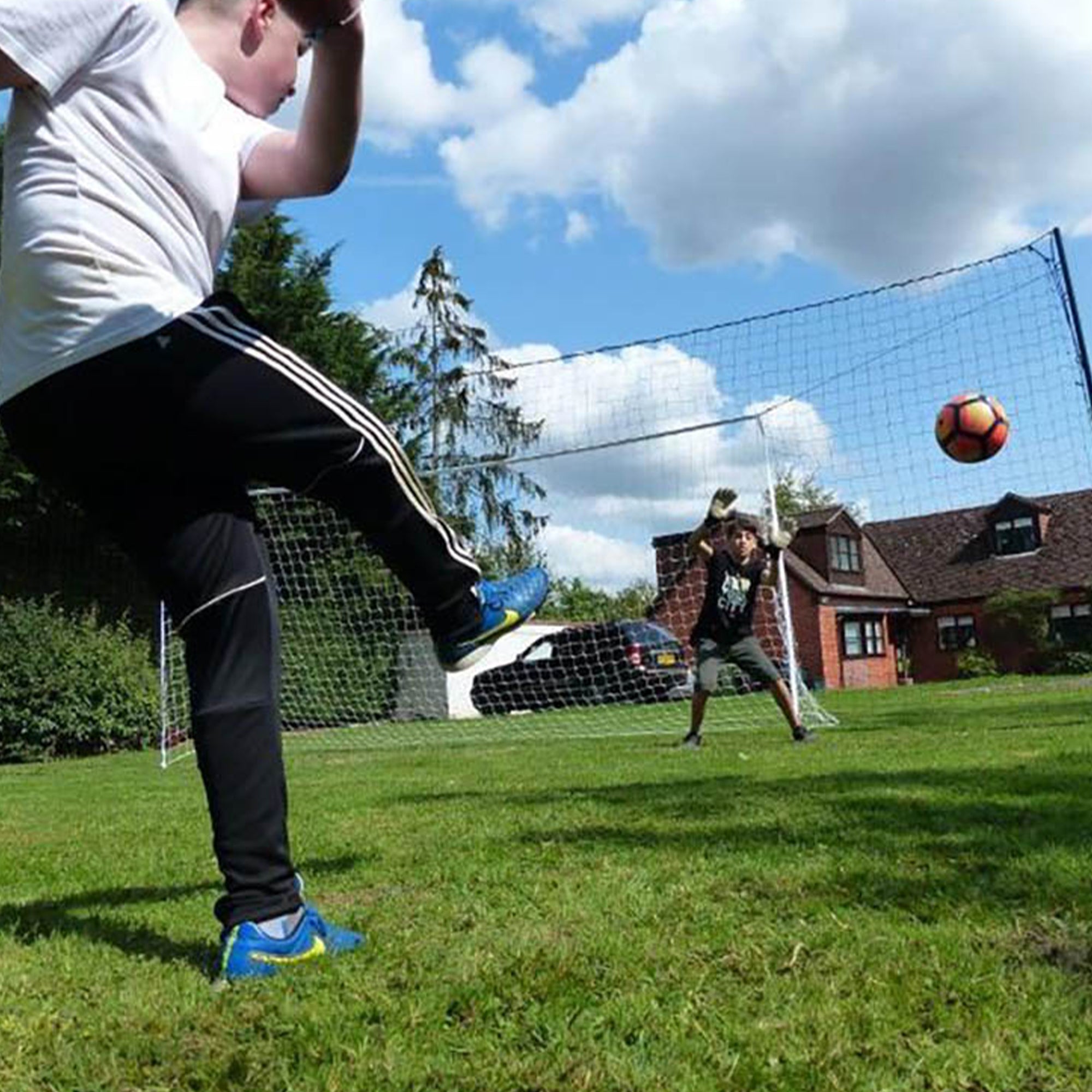 Open Goaaal JX-OGFL2 Soccer Practice Net Rebounder Backstop with Goal, Large - VMInnovations