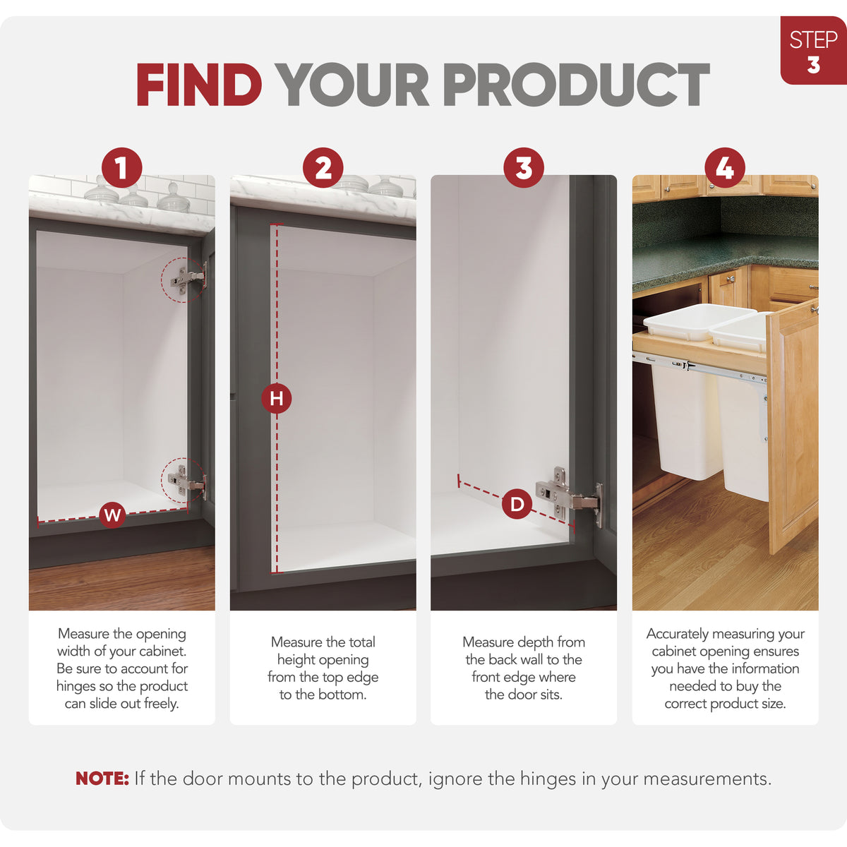 Rev-A-Shelf 175 Double 35-Qt Top Mount Pullout Wastebasket, 1.75 In. (Open Box)