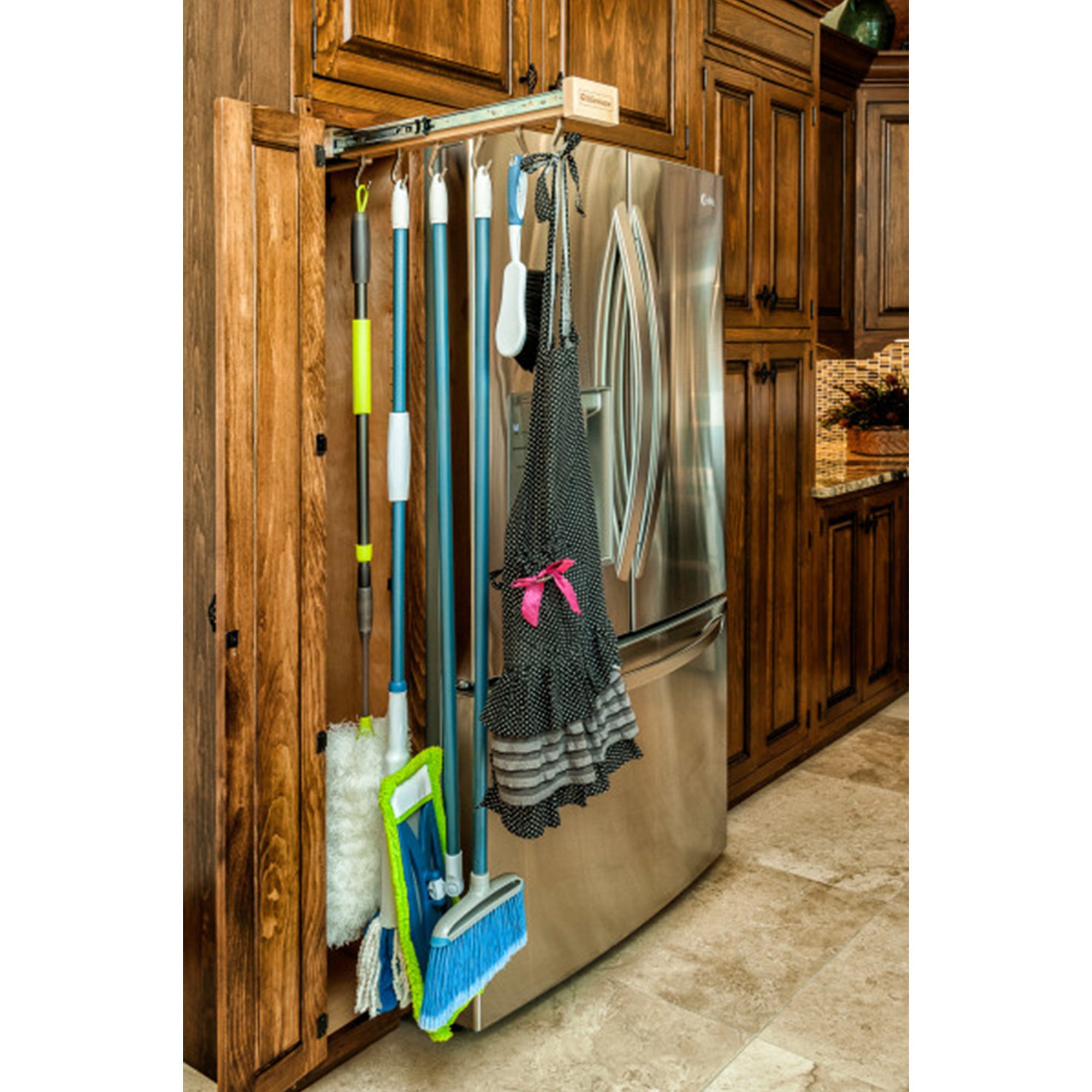 Rev-A-Shelf Pullout Organizer Hooks w/ Ball-bearing Slide System, GLD-W22-SC-7