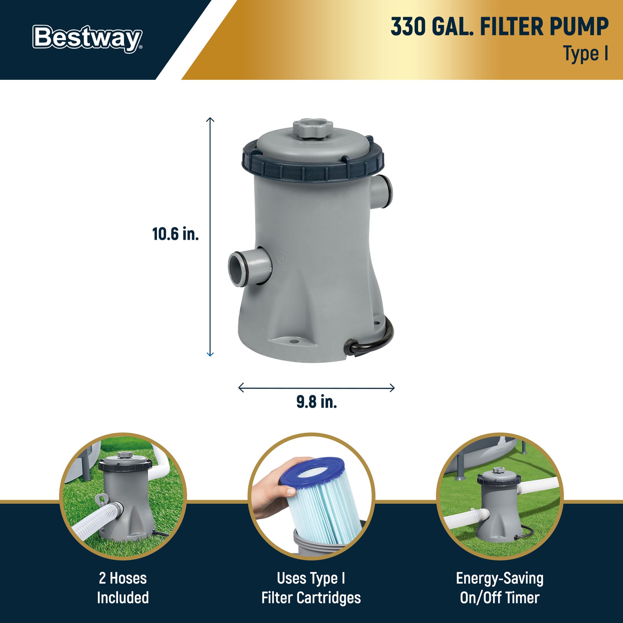 Bestway 56817E 12' x 30" Steel Pro Max Round Above Ground Pool w/ Pump (Used)