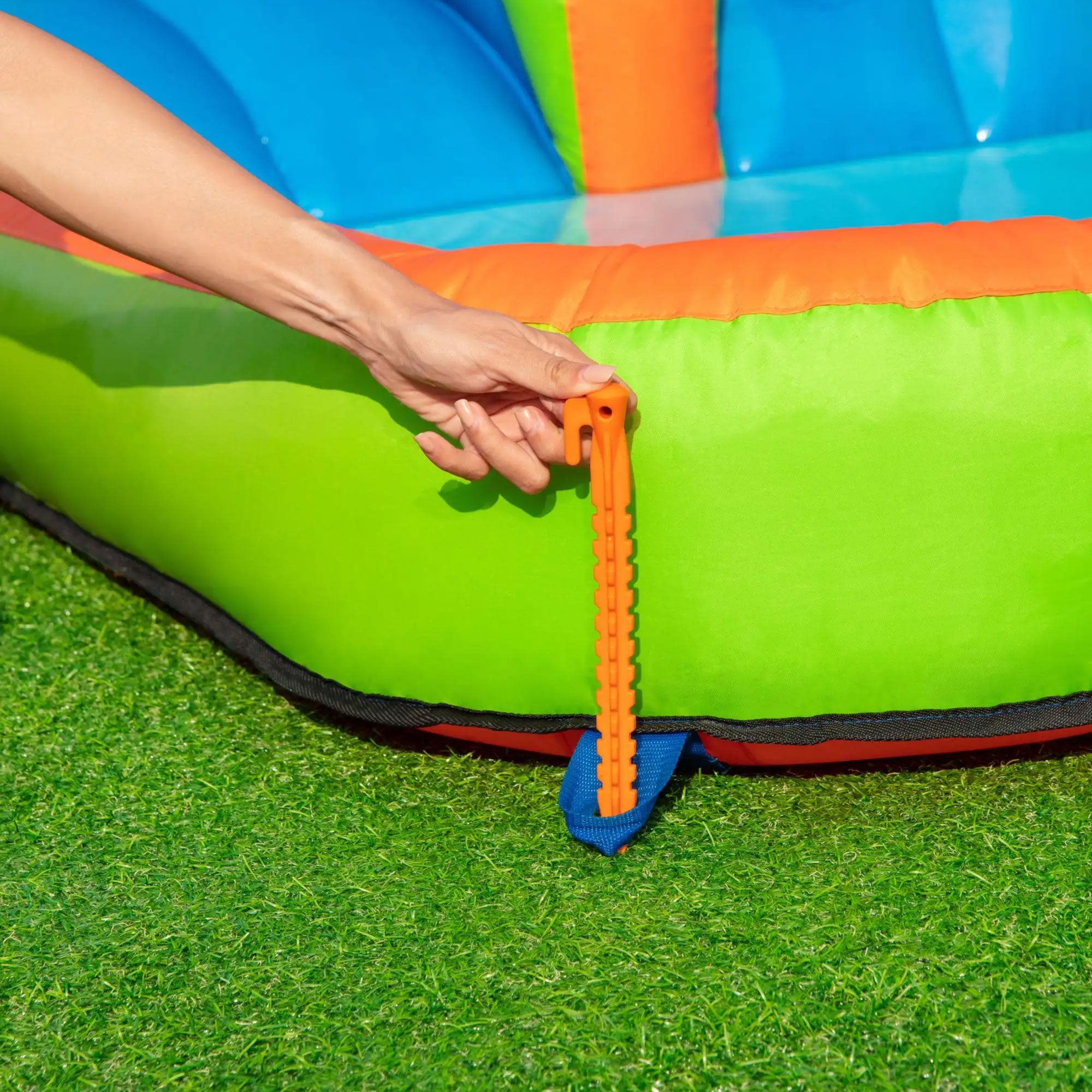 H2OGO! Aquaventure Inflatable Outdoor Mega Water Slide Park Bounce House (Used)