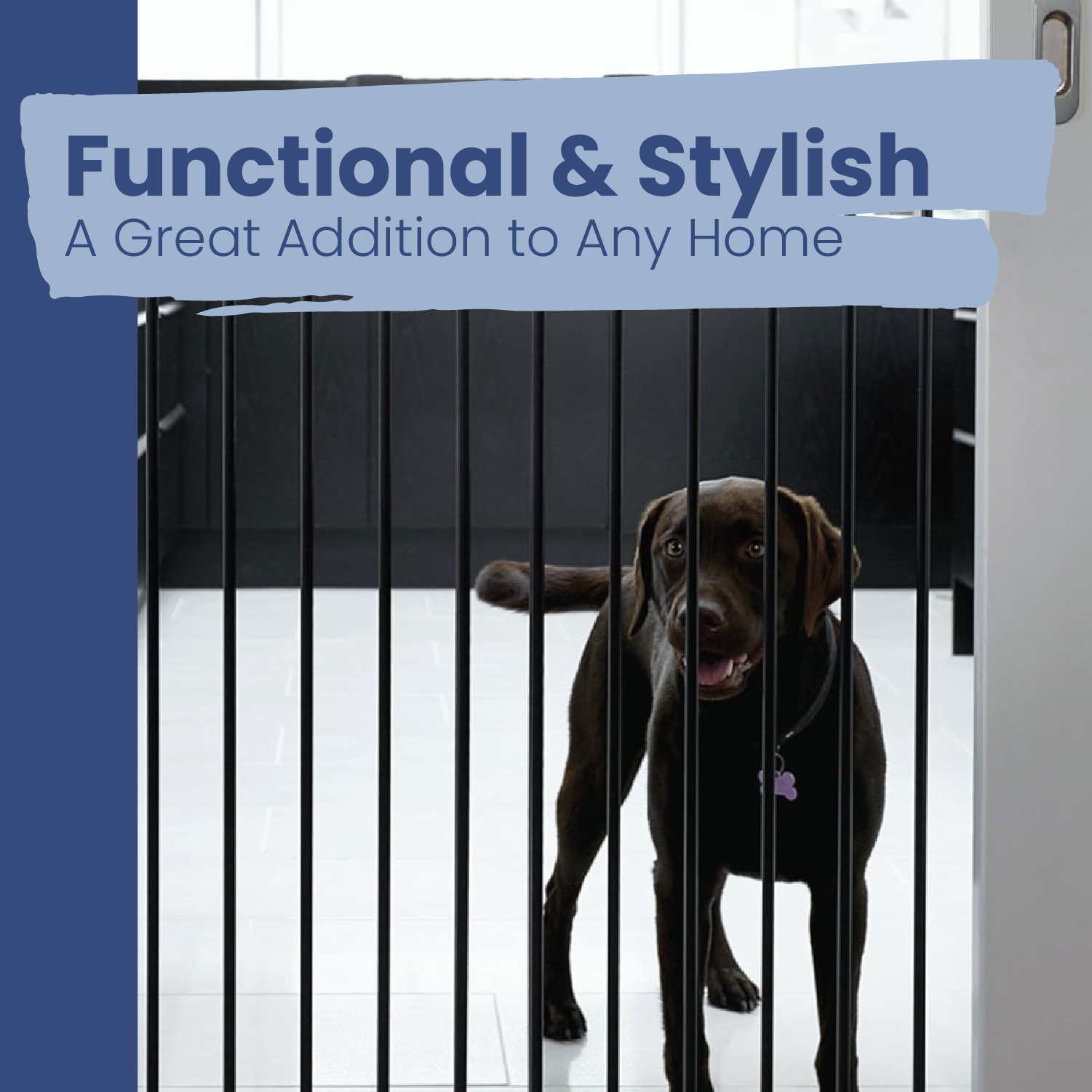 Scandinavian Flex Large and Extra Tall 35 to 88 In Safety Gate, White (Open Box) - VMInnovations