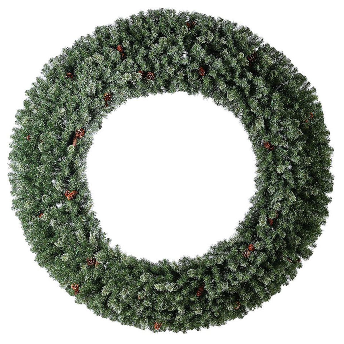 Home Heritage 72 Inch Artificial Christmas Wreath Prelit w/ 320 White LED Lights