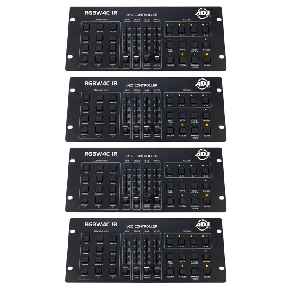 American DJ RGBW4C 32 Channel RGB/RGBW/RGBA LED DMX Lighting Controller (4 Pack)