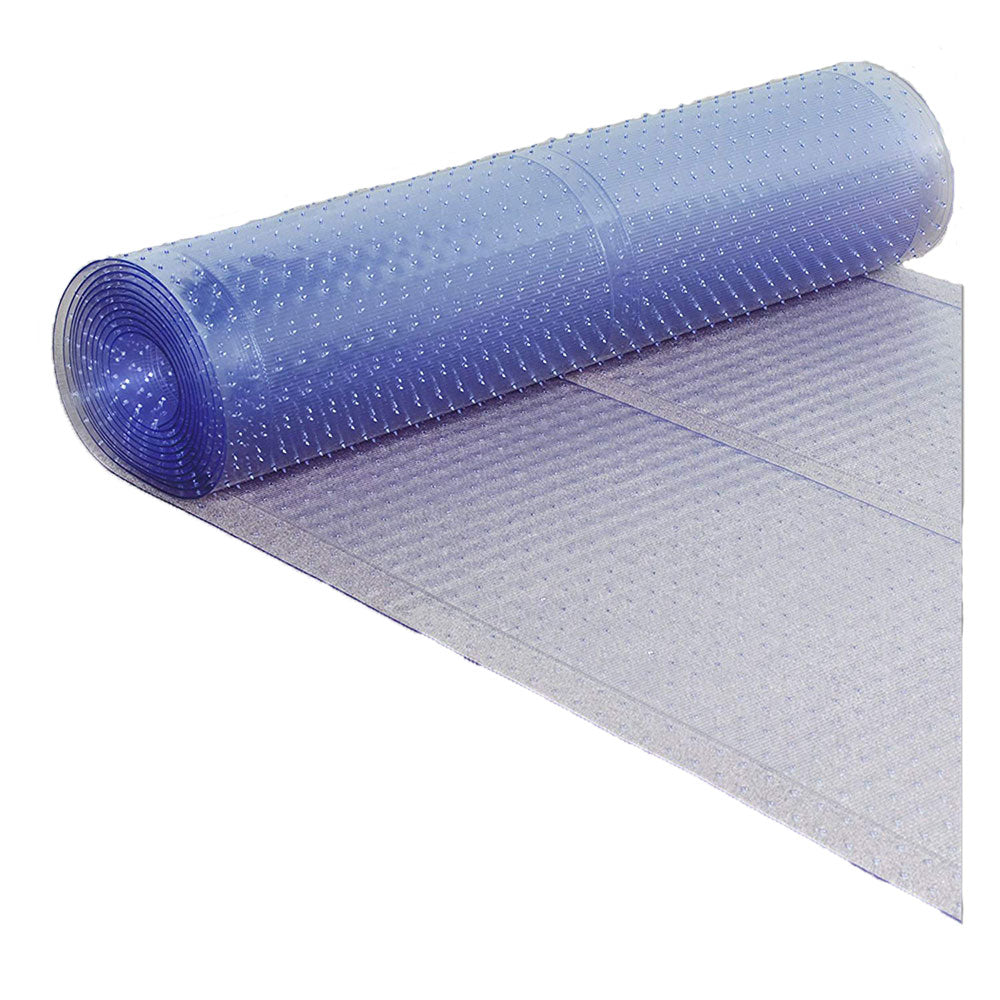 ES Ribbons 20 Feet x 27 Inch Cleated Clear Carpet Floor Runner, Vinyl (Used)