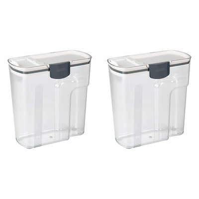 PrepWorks Progressive 4.5-Quart Plastic Cereal Keeper Container, Clear (2 Pack)