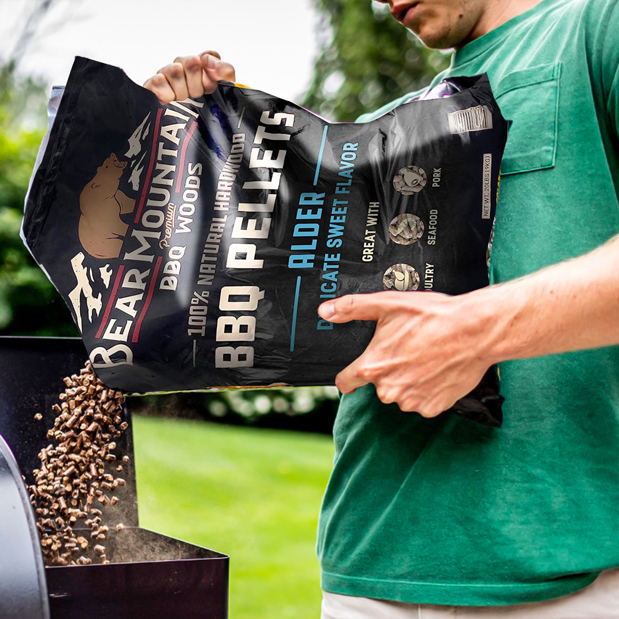 Bear Mountain BBQ 100% Natural Hardwood Alder Flavor Pellets, 20lbs (Open Box)