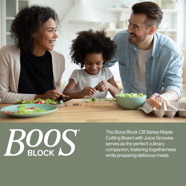 John Boos Large Maple Wood Edge Grain Reversible Cutting Board, 24" x 18" x 1.5" - VMInnovations