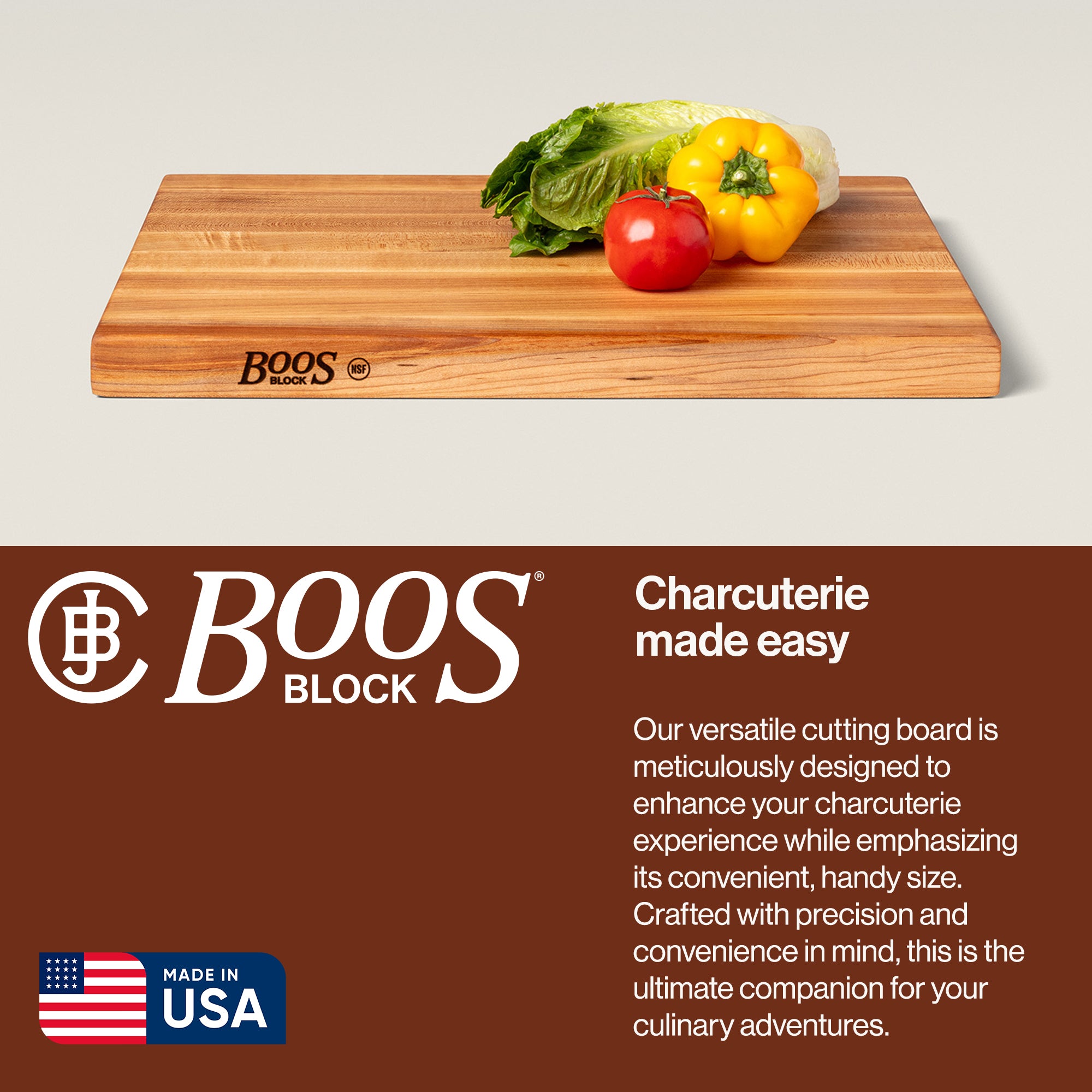 John Boos Maple Wood Edge Grain Cutting Board, 20 x 15 x 1.5 Inches (Open Box)