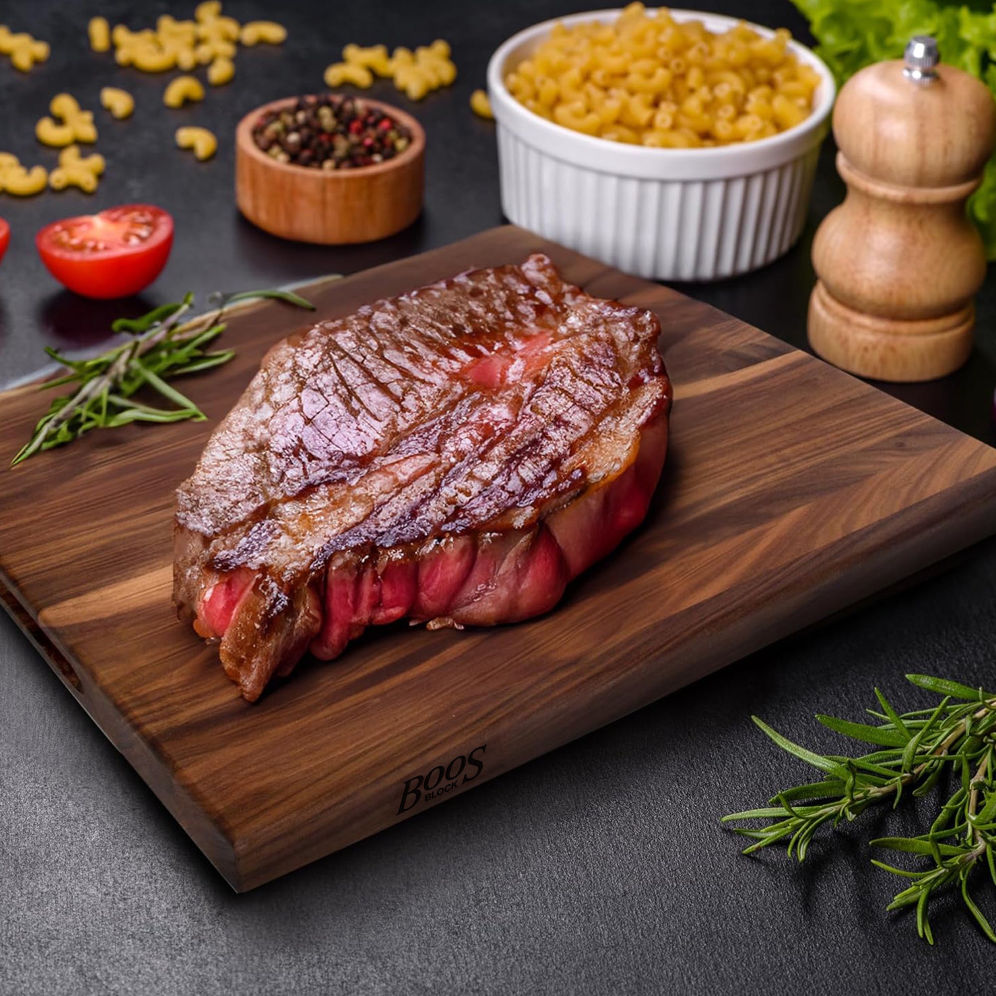 John Boos Walnut Wood Edge Grain Cutting Board, 24 x 18 x 1.5 Inches (Open Box) - VMInnovations