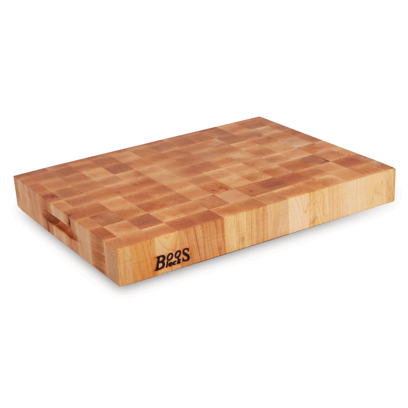 John Boos Large Maple Wood End Grain Cutting Board for Kitchen 20" x 15" x 2.25"