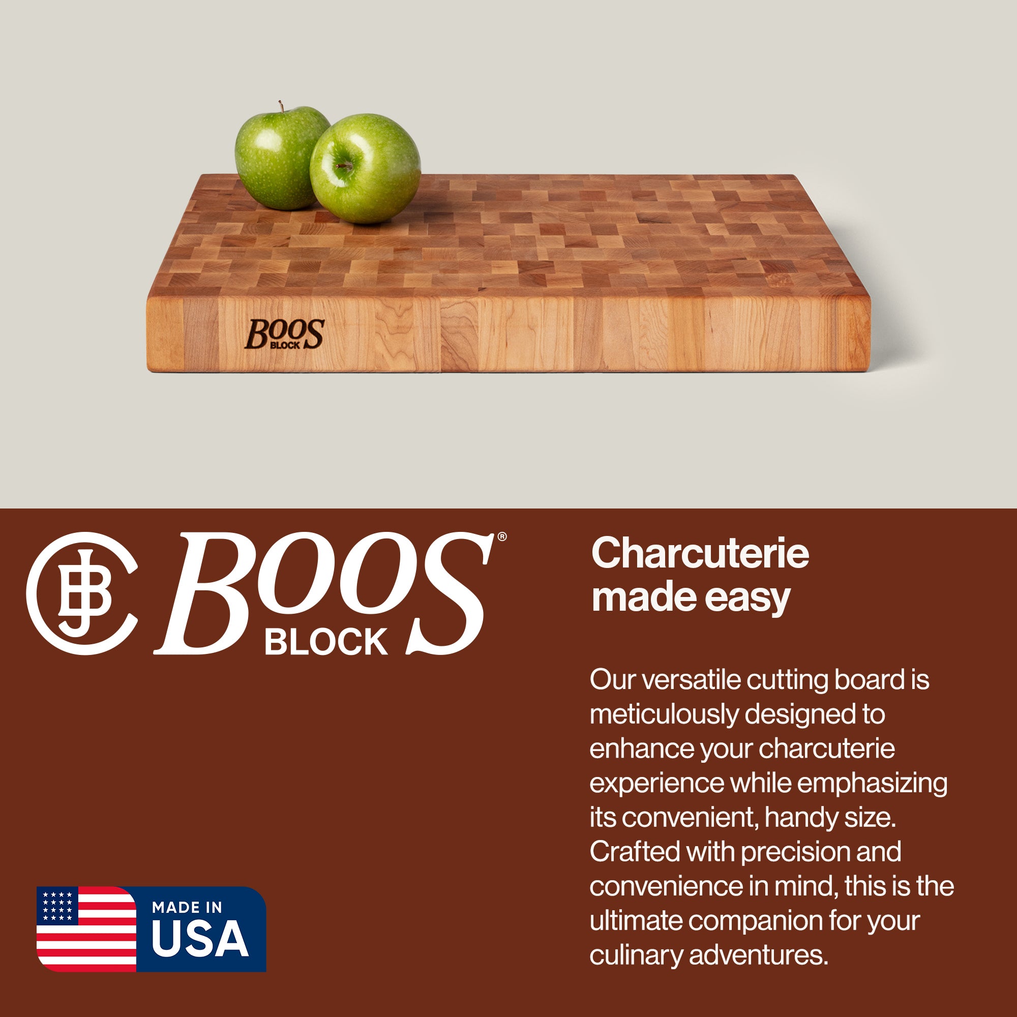 John Boos Block 20" x 15" End Grain Wood Reversible Chopping Block (Used)