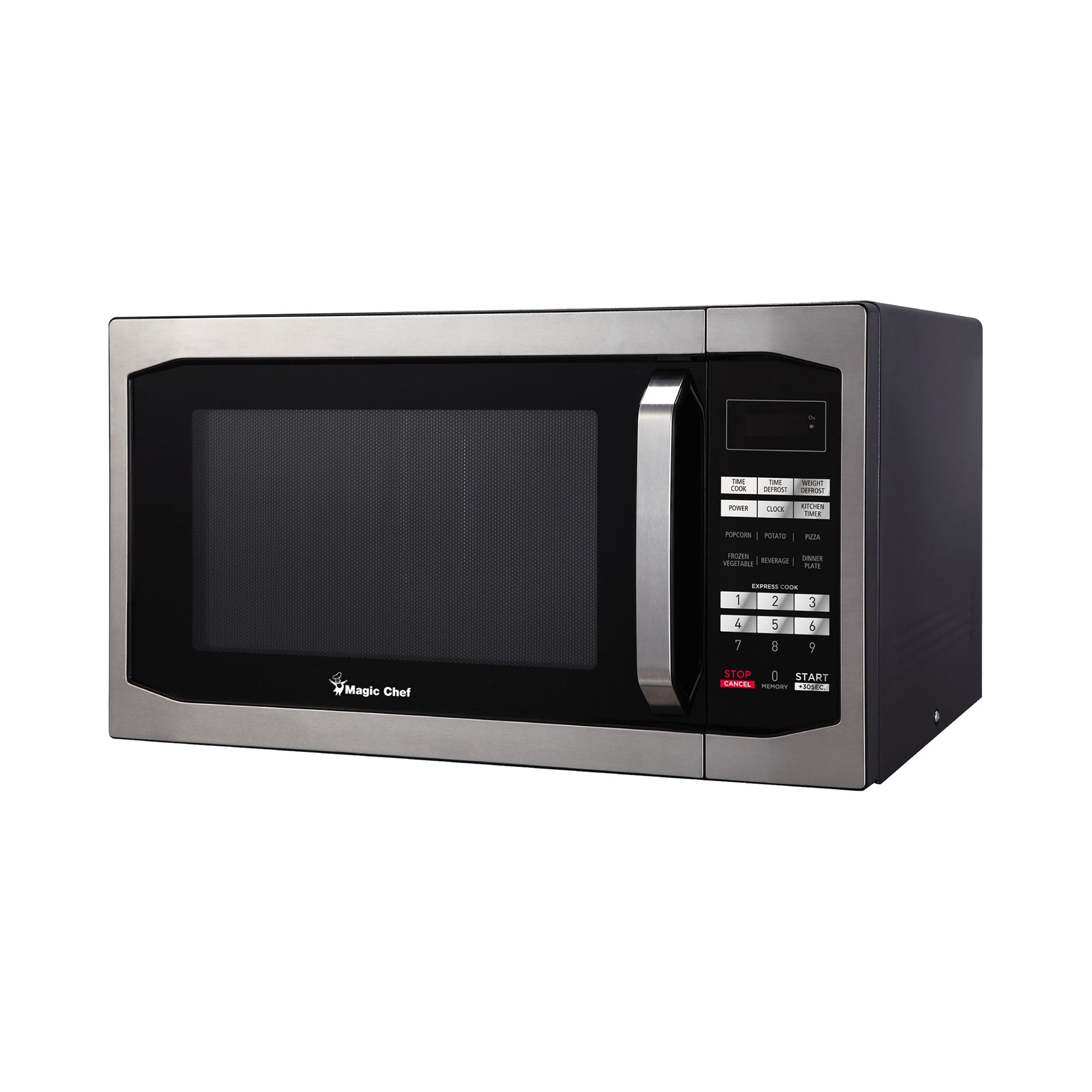 Magic Chef 1100 Watt 1.6 Cubic Feet Digital Microwave, Stainless Steel (Used) - VMInnovations