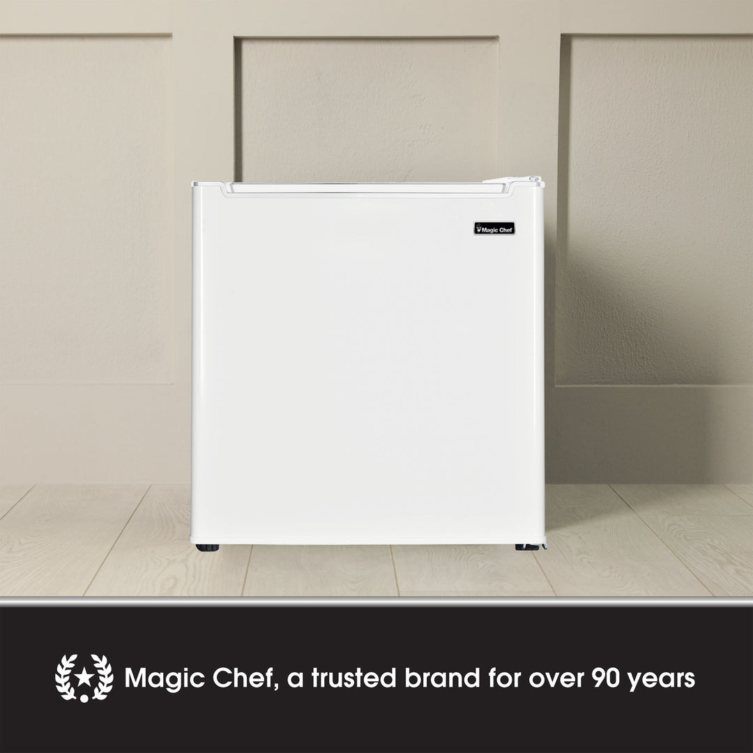 Magic Chef MCR170WE Mini Refrigerator with Freezer Shelf, 1.7 Cubic Feet, White - VMInnovations