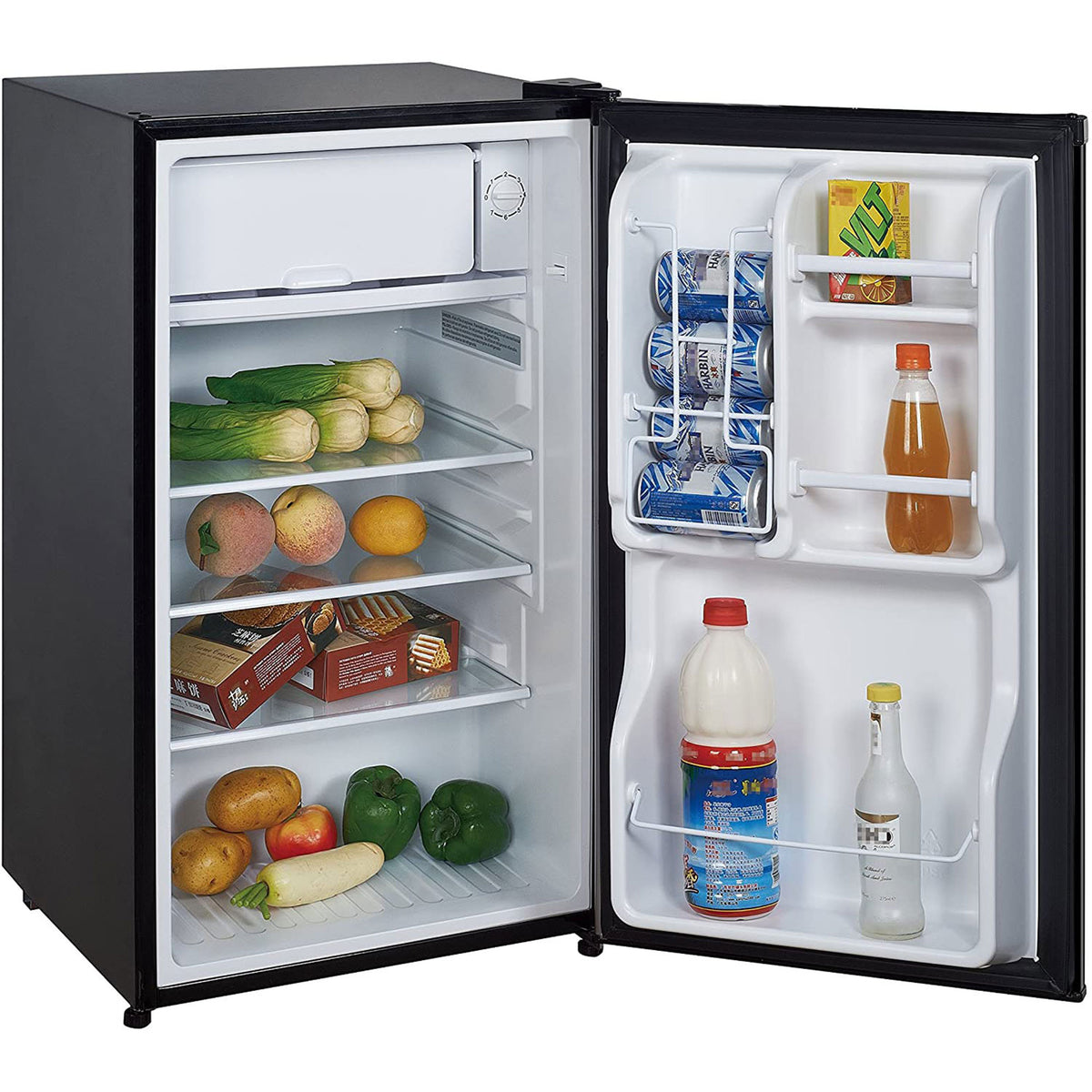 Magic Chef 3.5 Cubic Feet Compact Mini Refrigerator & Freezer, Black (Used)