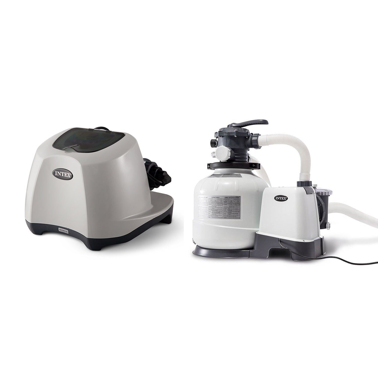 INTEX Saltwater System and Sand Filter Pump Set for Above Ground Swimming Pool