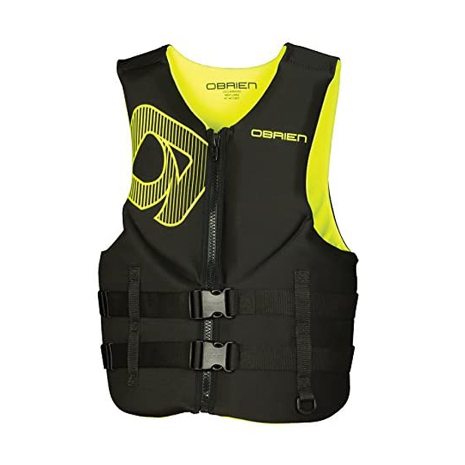 O'Brien Mens Small Traditional Front Zip BioLite Life Jacket, Black (Used)
