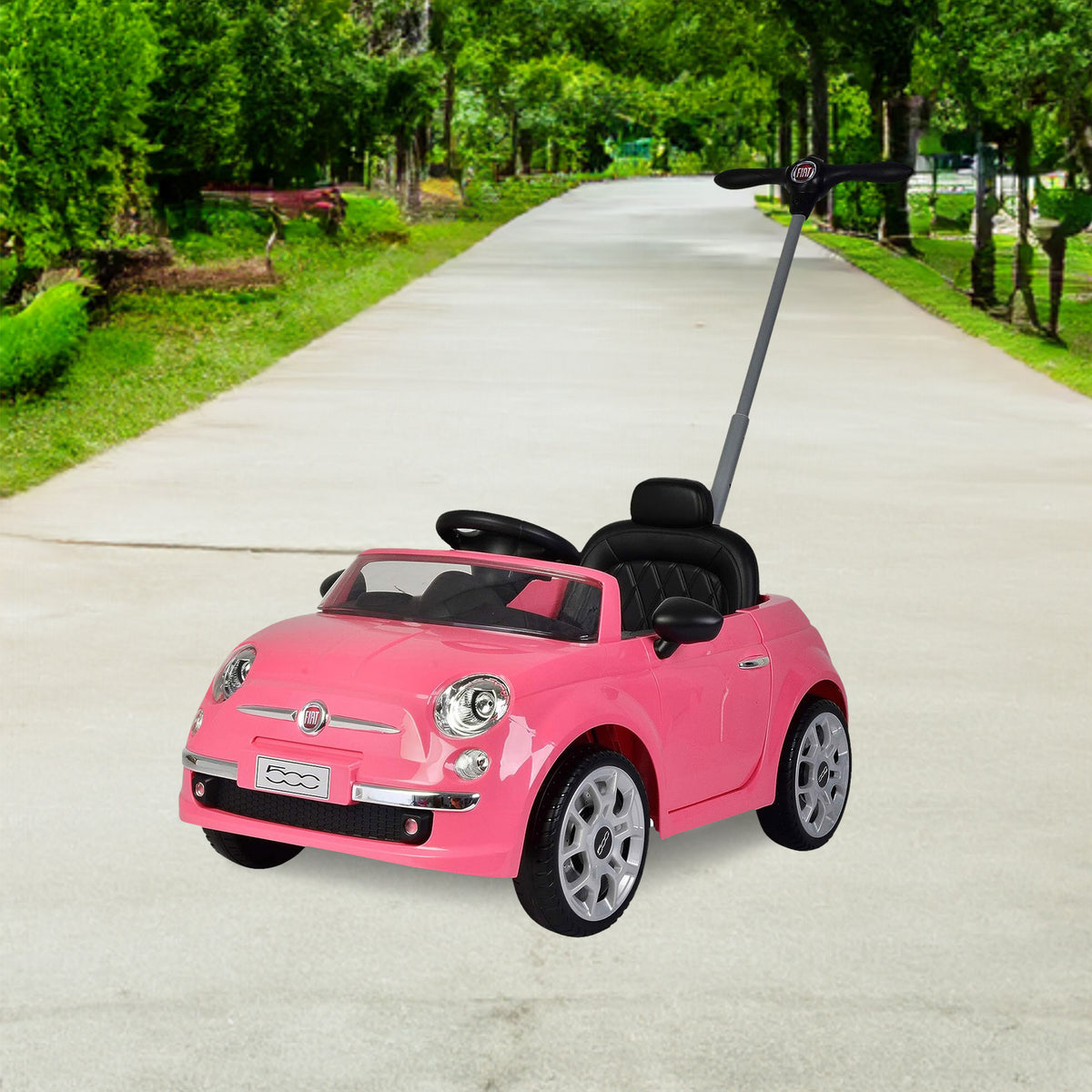 Best Ride On Cars 2-in-1 Fiat 500 Model Toddler Toy Push Car Stroller (Used)