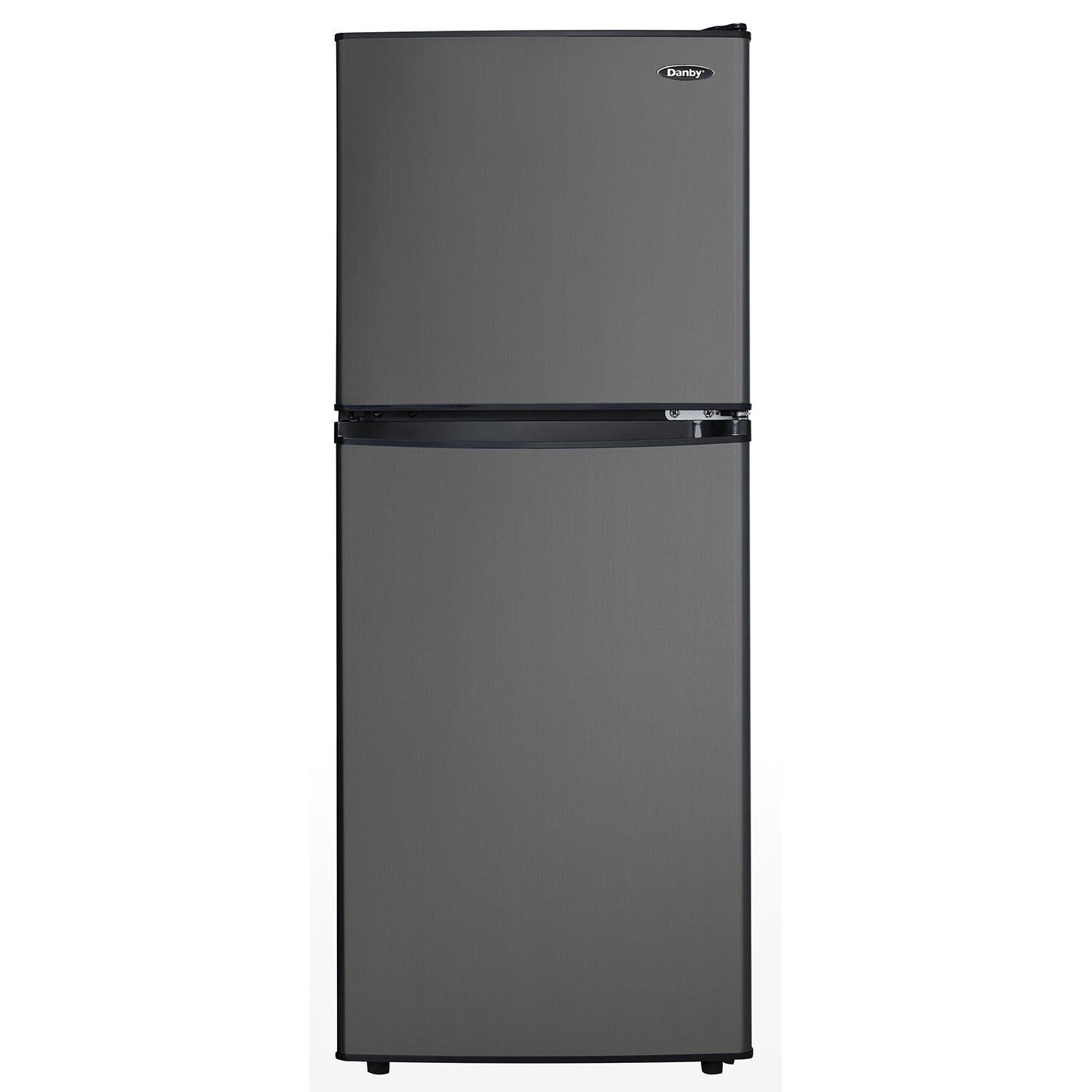 Danby DCR047A1BBSL 4.7 Cubic Feet Dual Door Compact Refrigerator, Black Steel (Refurbished)