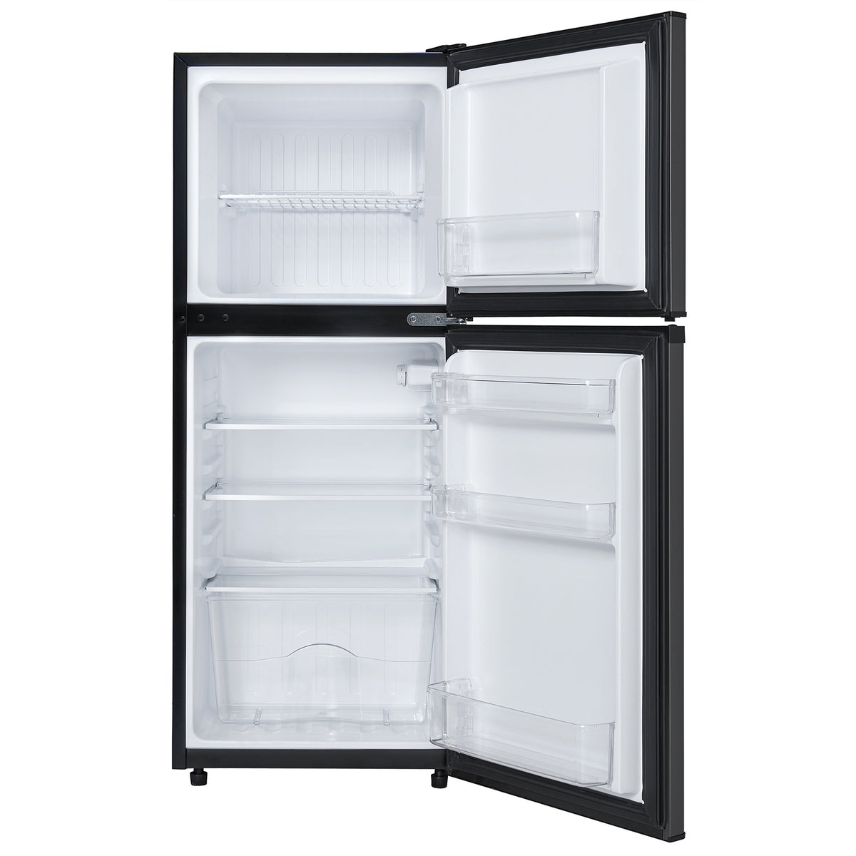 Danby DCR047A1BBSL 4.7 Cubic Feet Dual Door Compact Refrigerator, Black Steel (Refurbished)