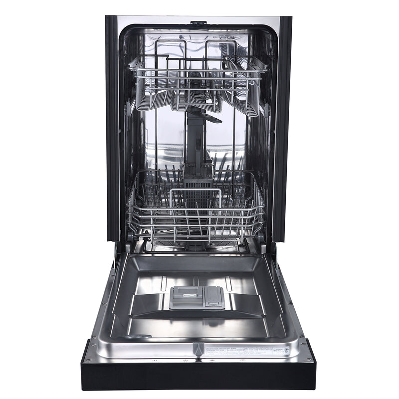 Danby 18-Inch Built-In Compact Dishwasher for Small Kitchens, Black (Open Box)
