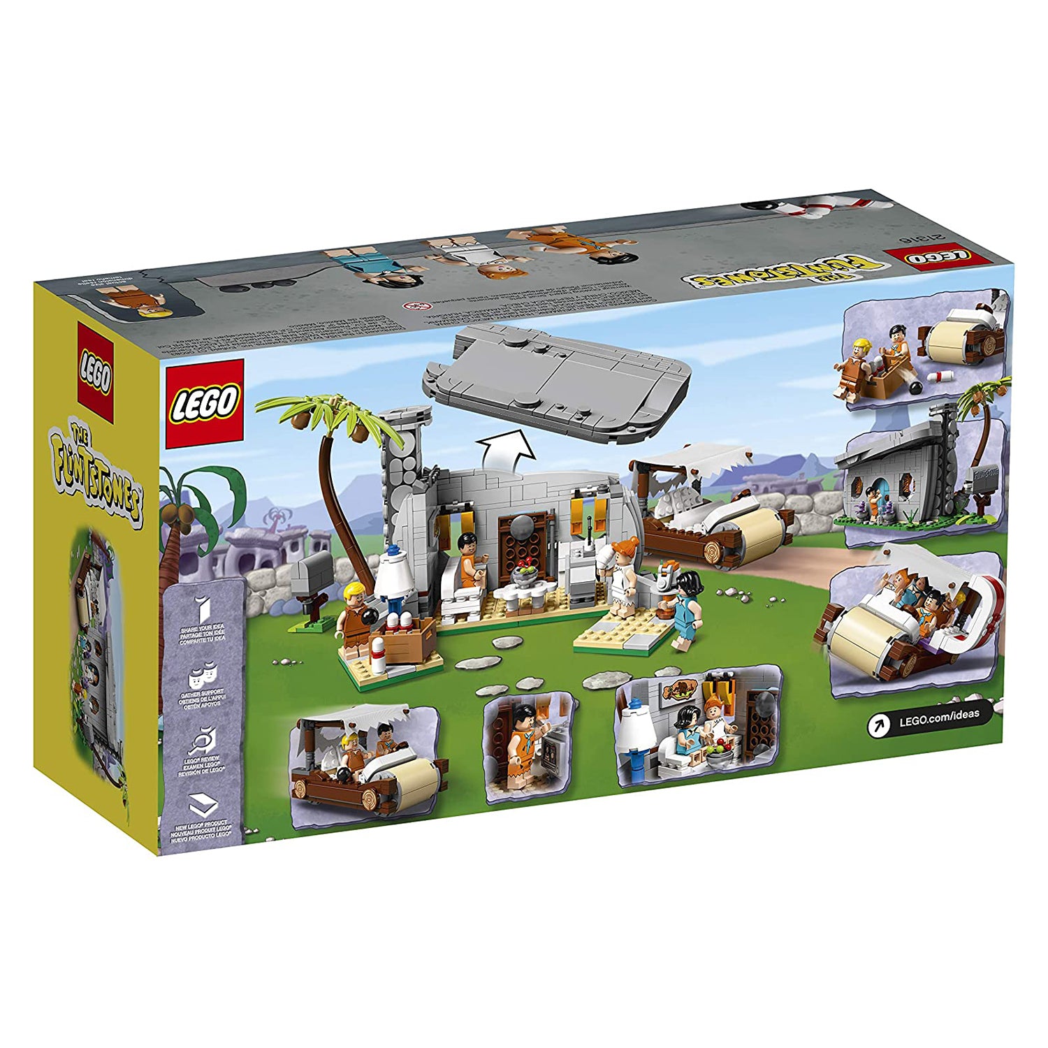 LEGO Ideas 21316 The Flintstones Building Kit with 4 Minifigures (748 Pieces)