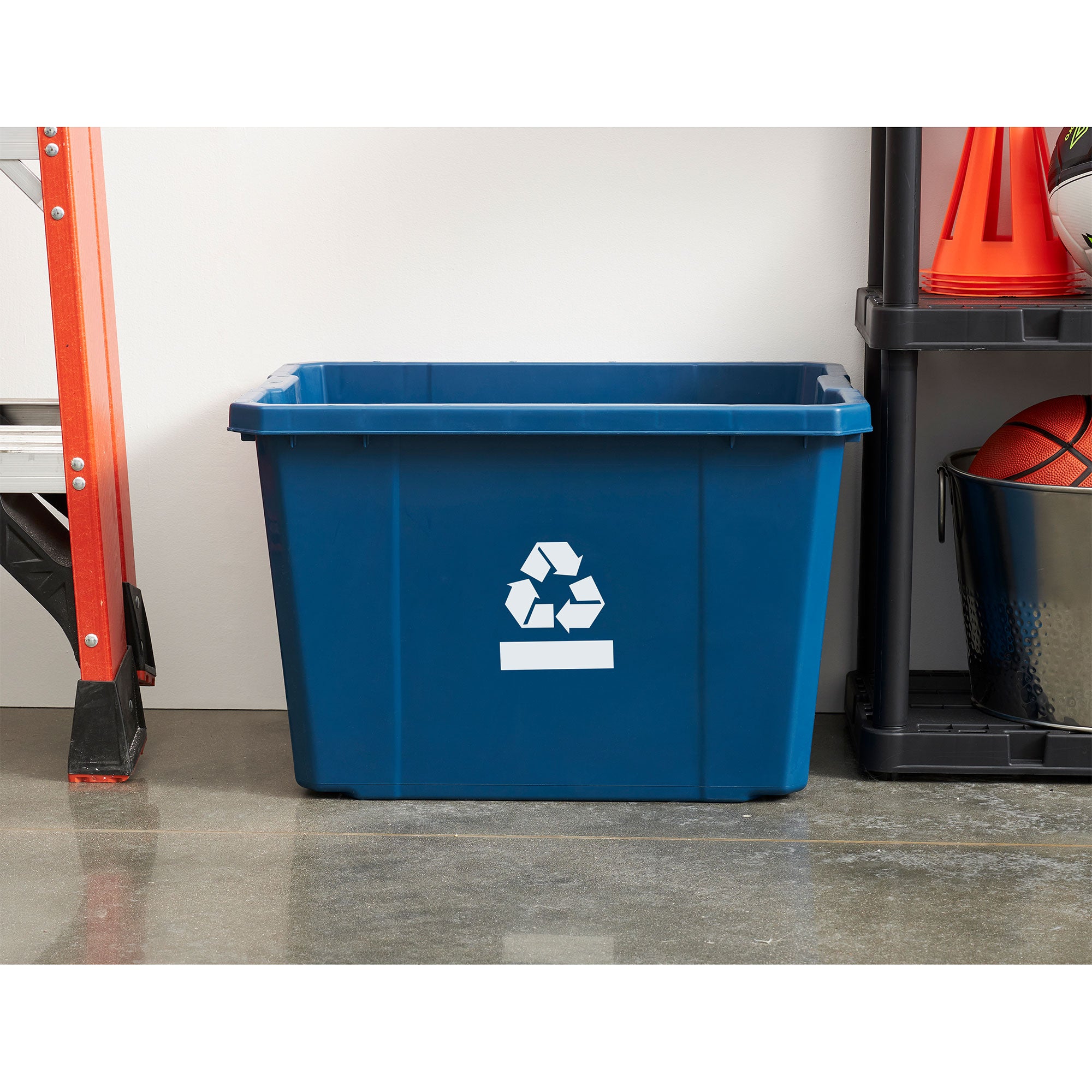 Gracious Living Medium Curbside Blue Box 17 Gallon Home Recycling Bin (12 Pack) - VMInnovations