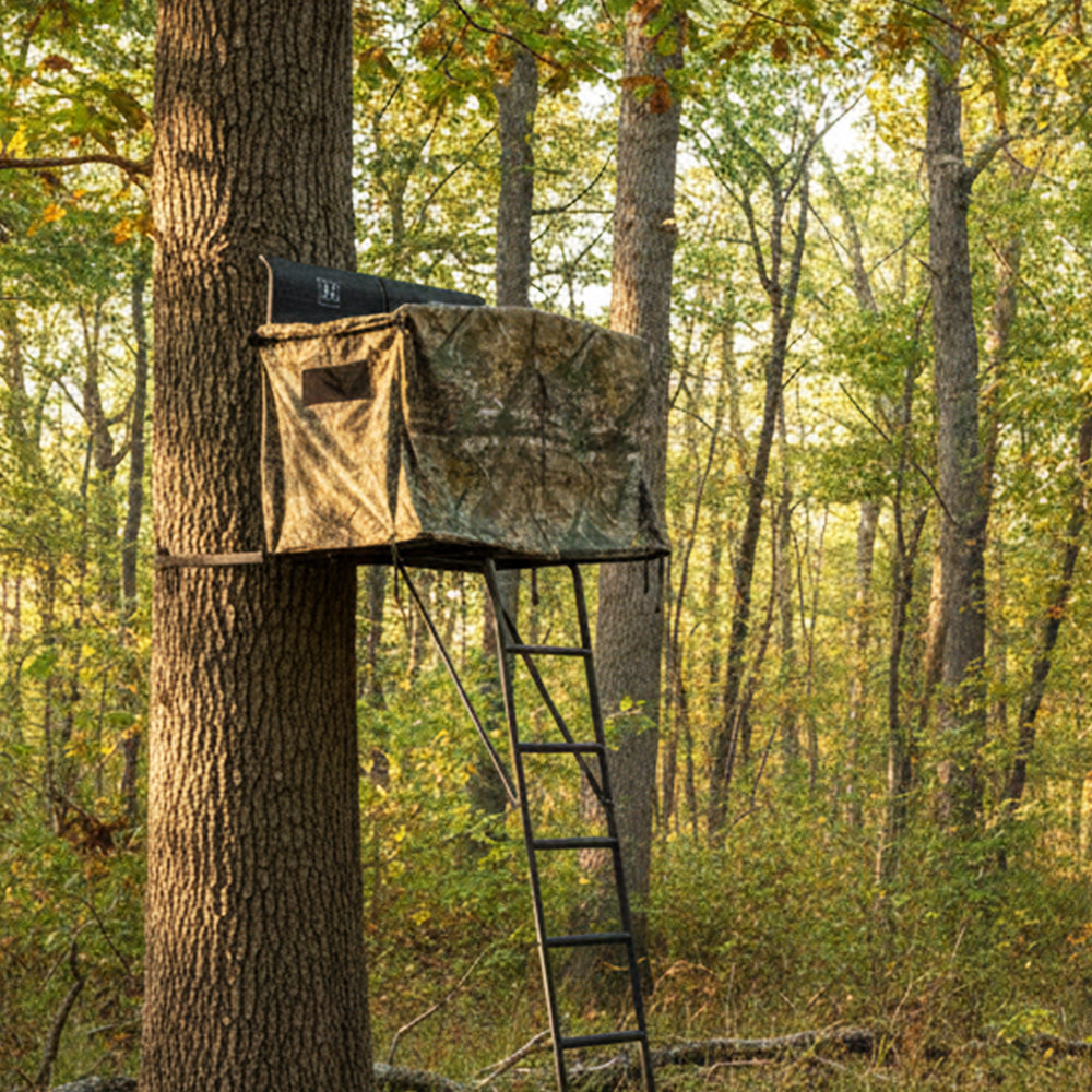 Hawk HWK-2072-BK 2 Man Ladder Tree Stand Blind for Denali and Sasquatch Ladders