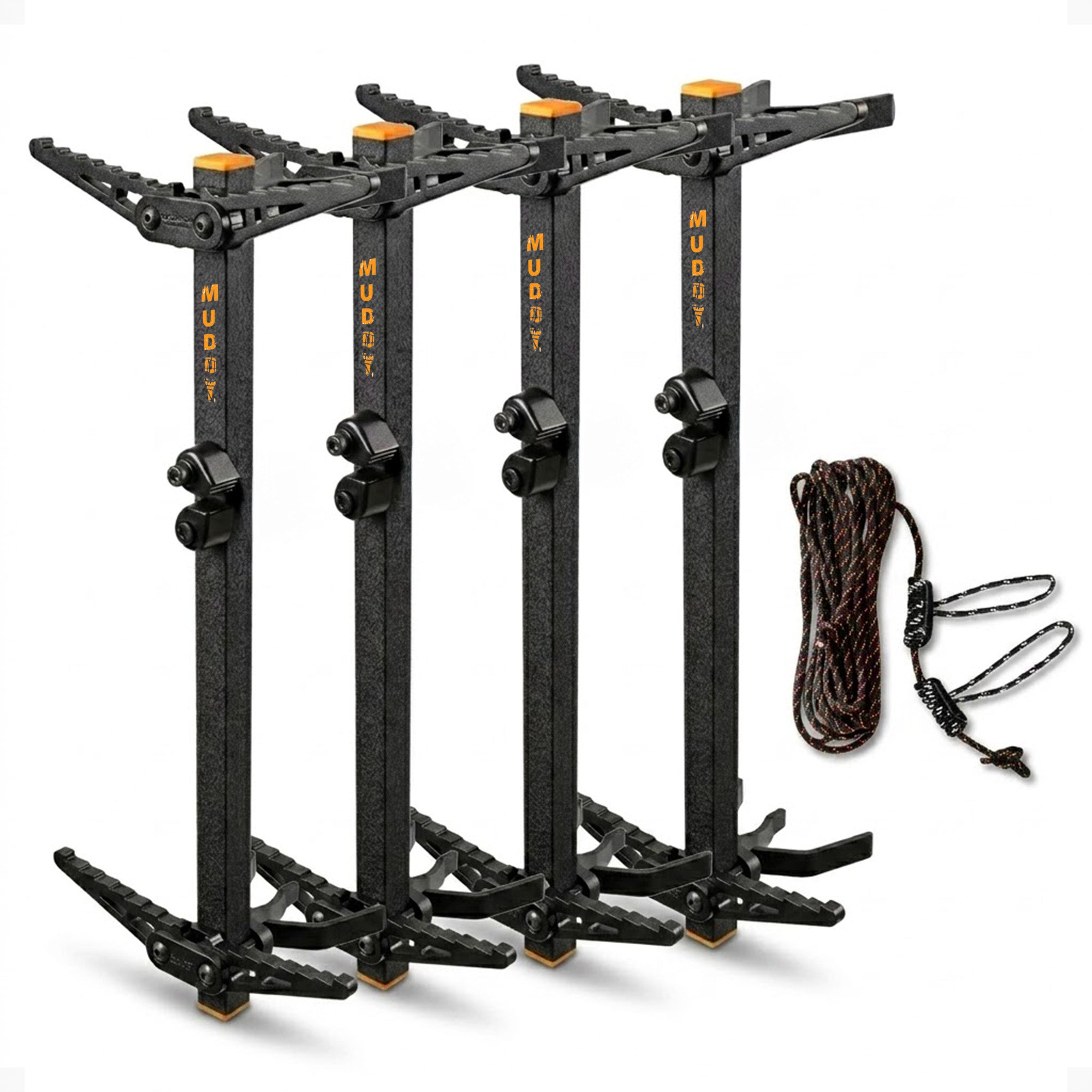 Muddy Pro Climbing Sticks w/Rope Cam Attachment, Tree Stand Hunting Gear, 4 Pack - VMInnovations
