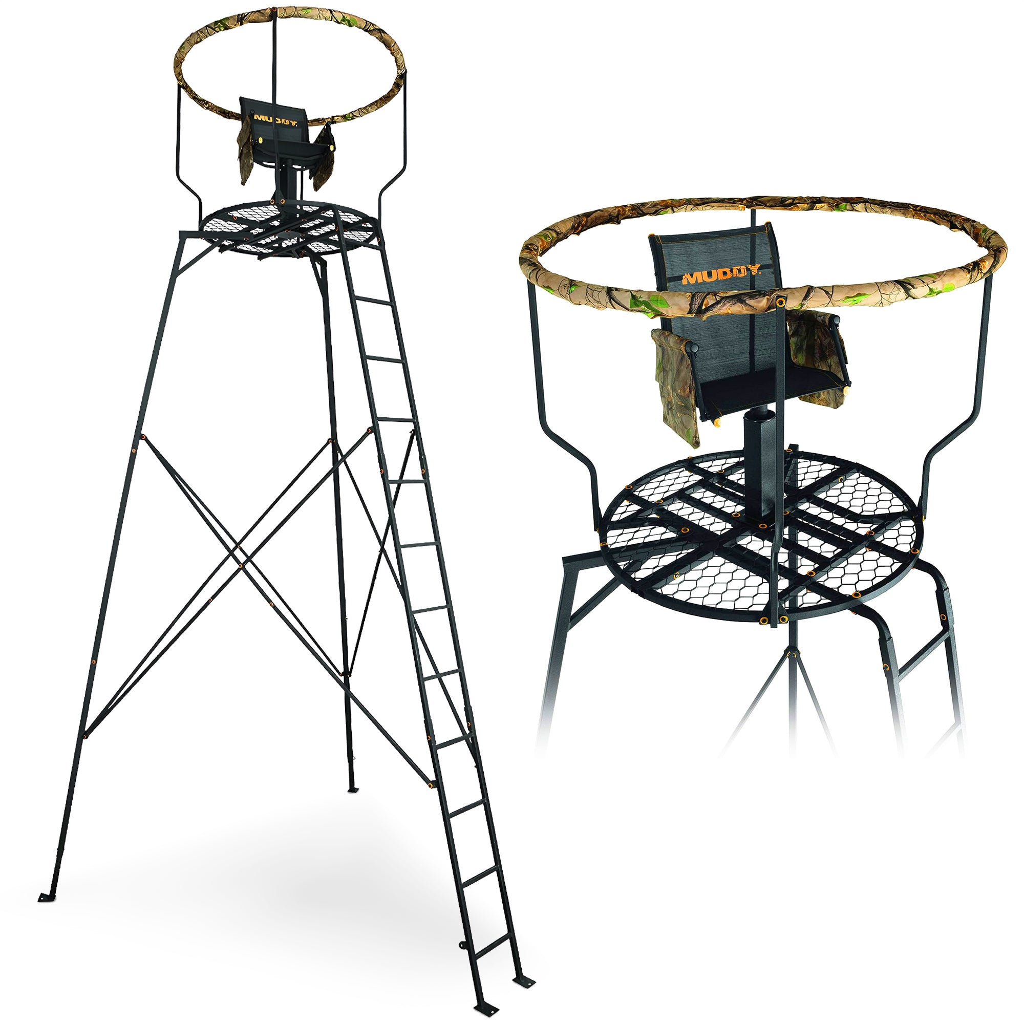 Muddy Liberty 16' High Deer Hunting Tri-Pod Stand w/ Flex Tek Seat (For Parts)
