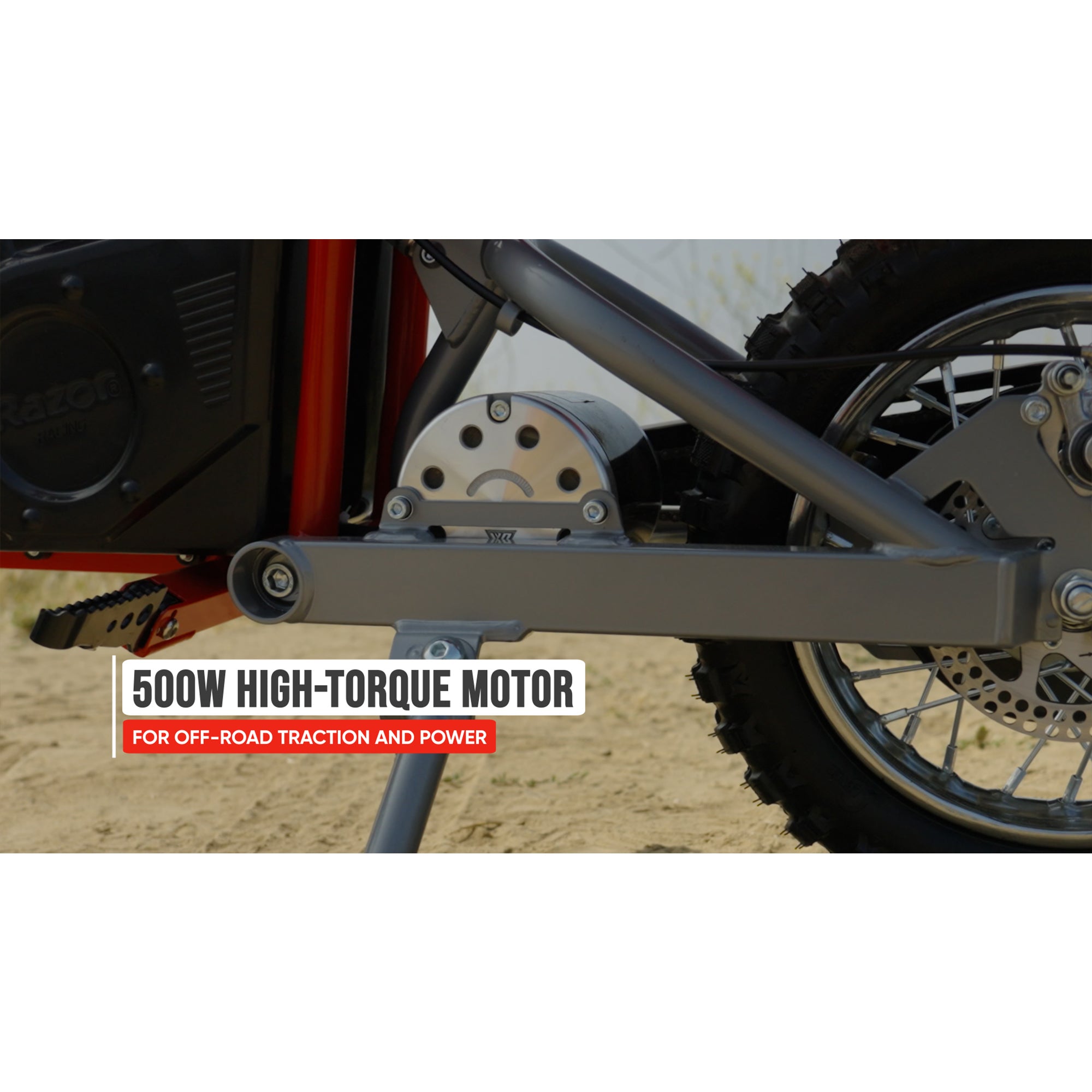 Razor MX500 Red Dirt Rocket High-Torque Electric Motorcycle Dirt Bike(Open Box) - VMInnovations