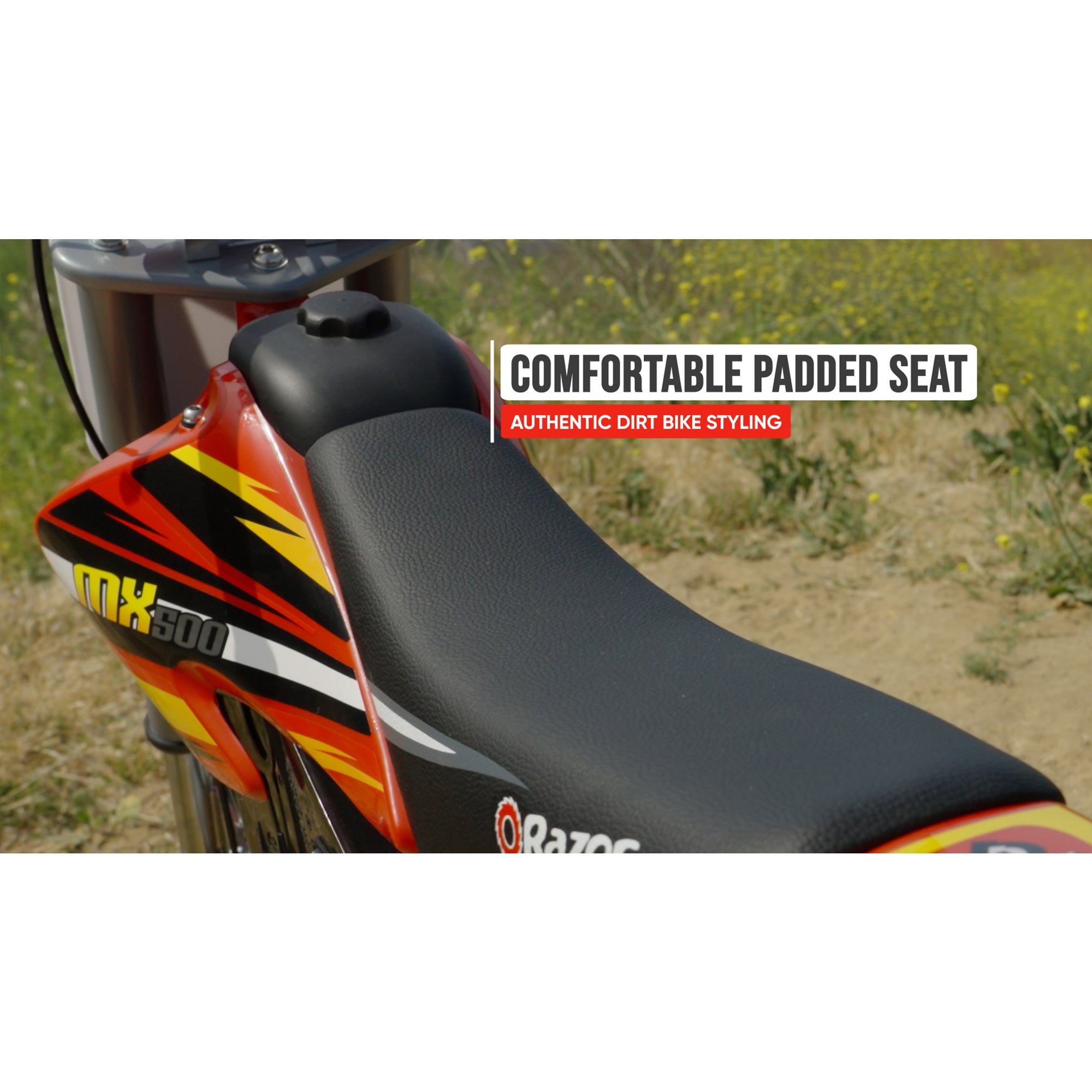 Razor MX500 Red Dirt Rocket High-Torque Electric Motorcycle Dirt Bike(Open Box) - VMInnovations