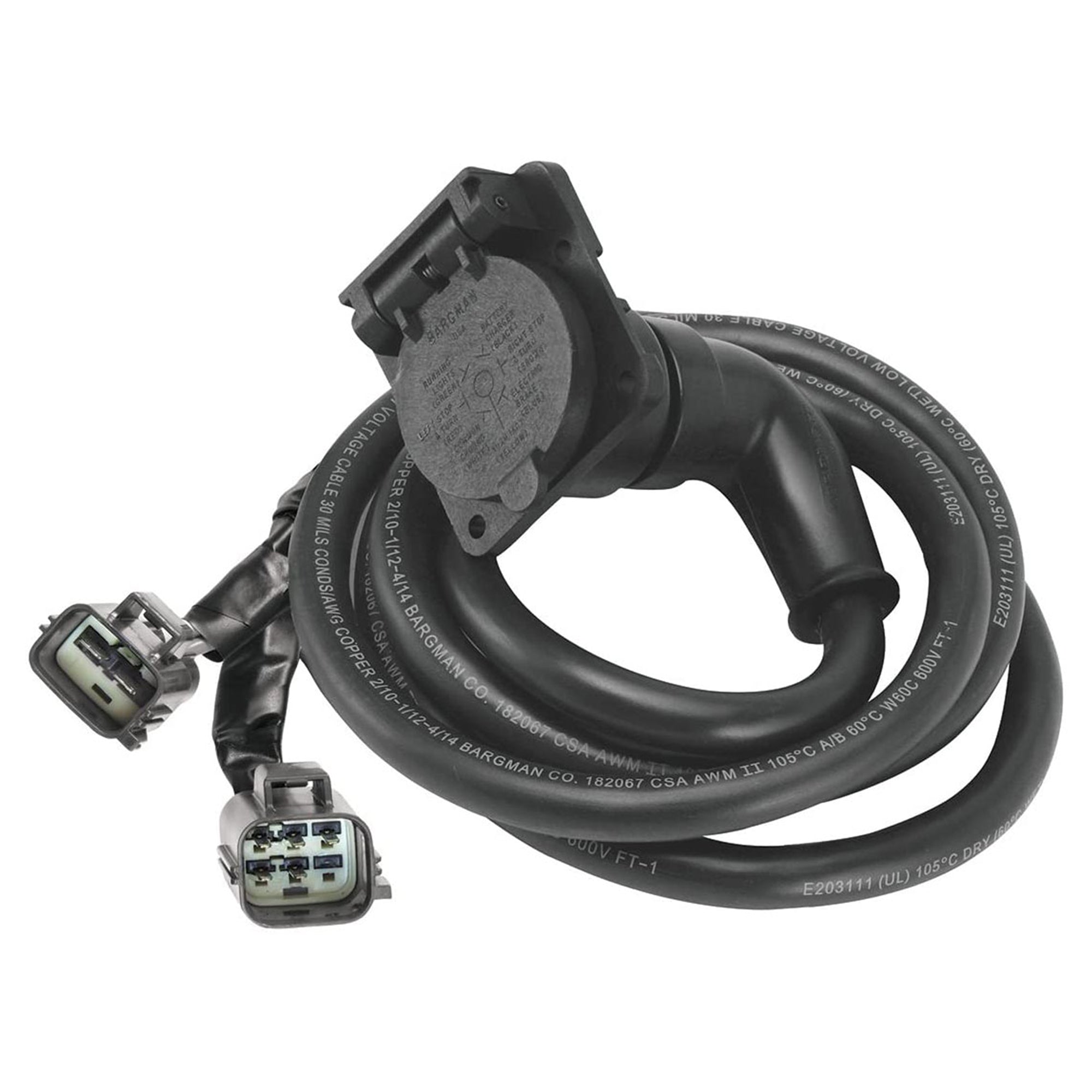 Bargman 7-Way 90 Degree Fifth Wheel/Gooseneck Trailer Wiring Harness (Open Box) - VMInnovations