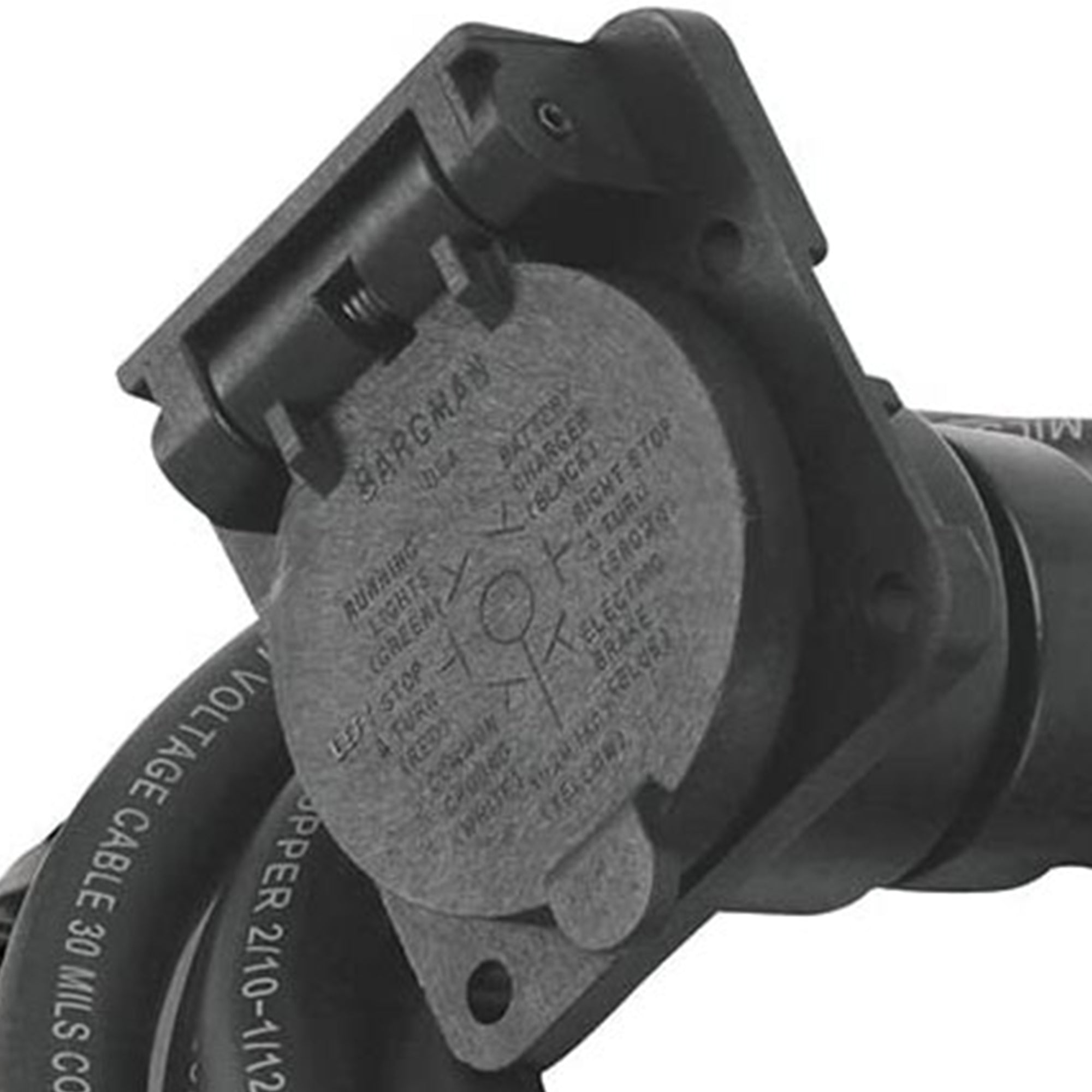 Bargman 54701-007 7-Way 90 Degree Fifth Wheel/Gooseneck Trailer Wiring Harness (For Parts)
