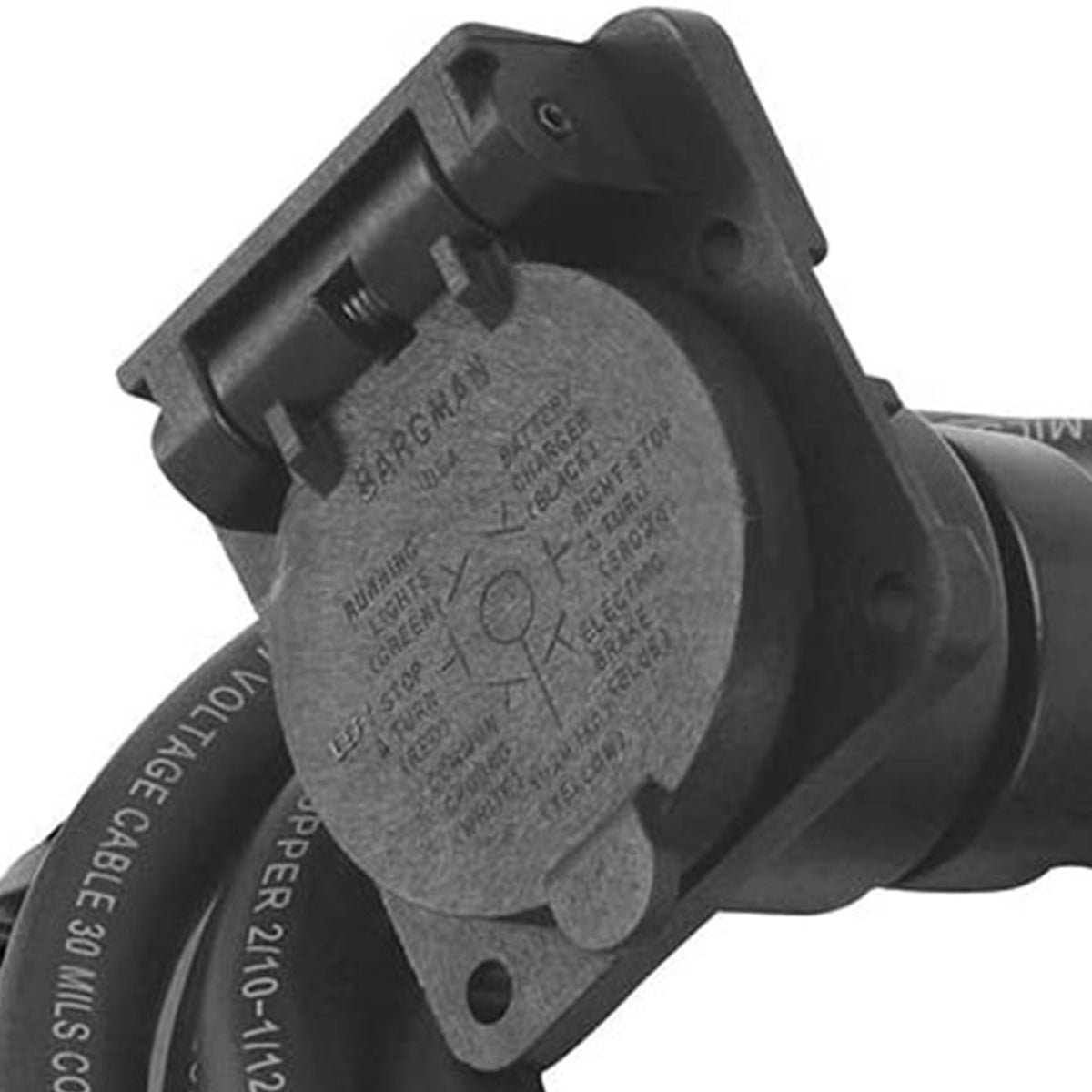 Bargman 7-Way 90 Degree Fifth Wheel/Gooseneck Trailer Wiring Harness (Open Box) - VMInnovations