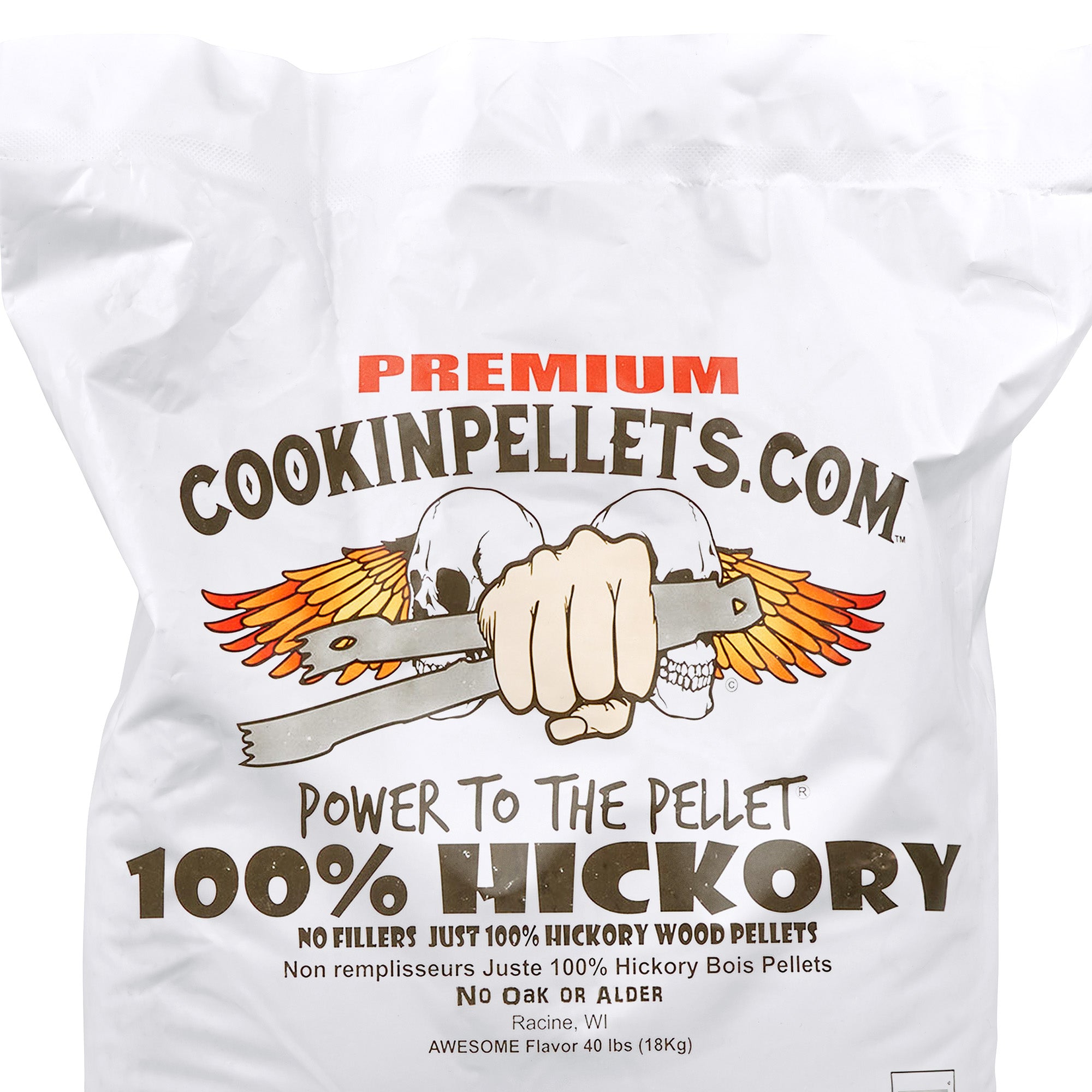 CookinPellets Premium Hickory Grill Smoker Smoking Wood Pellets, 40 Pound Bag (Refurbished)