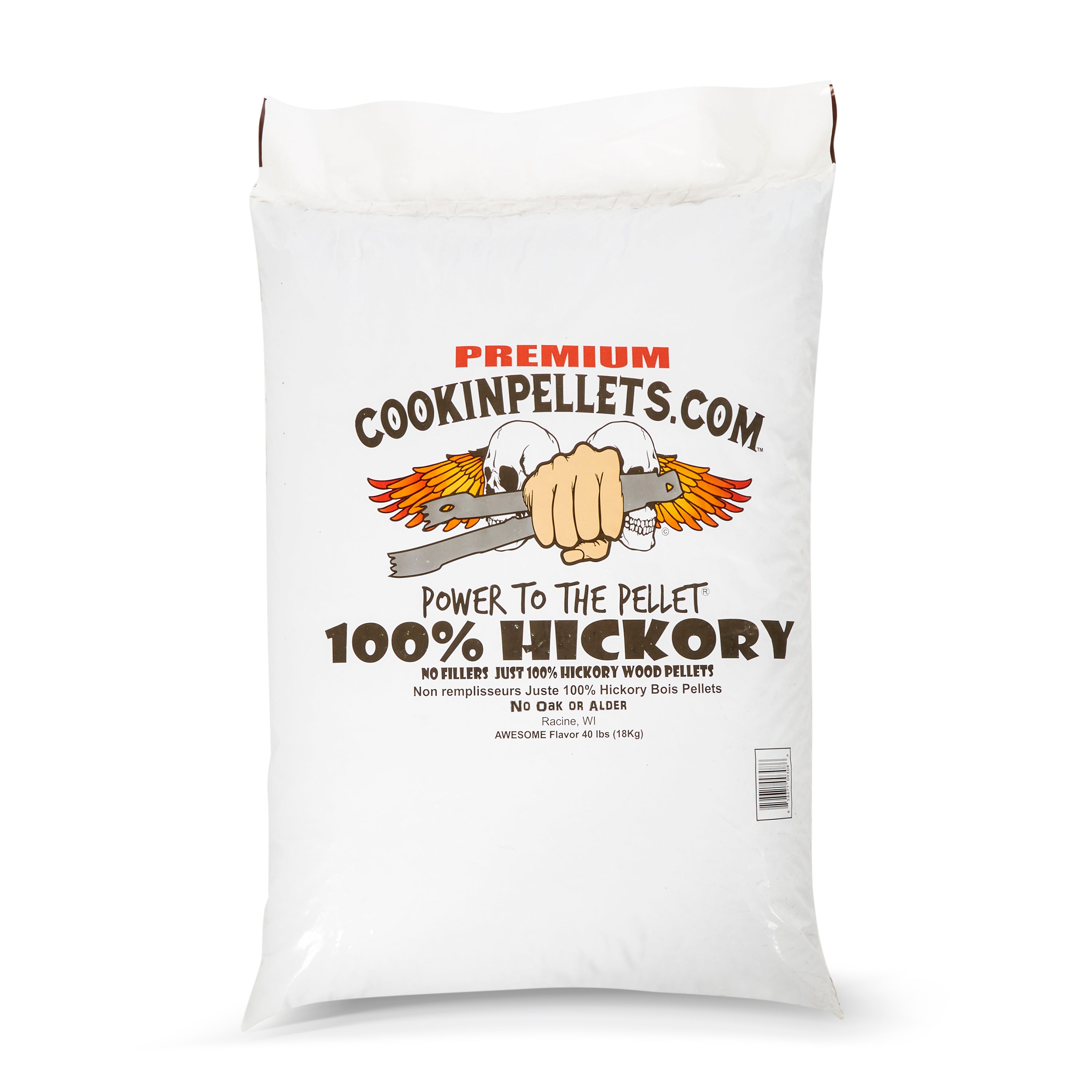 CookinPellets Black Cherry Wood Pellets and Premium Hickory Pellets, 40 Lb Bags - VMInnovations