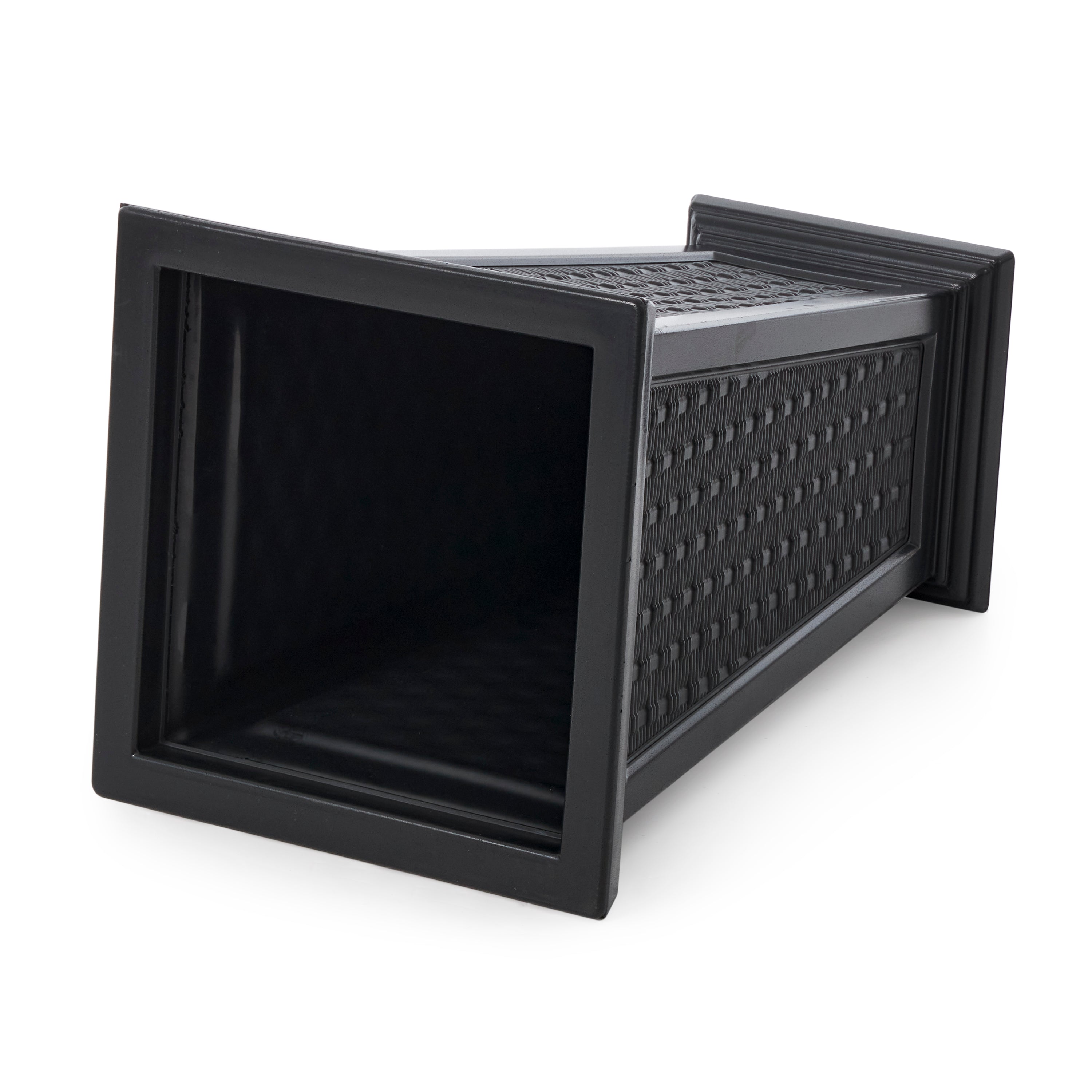 FCMP Outdoor 24-Inch Self Watering Pedestal Home Wicker Planter Set (Open Box) - VMInnovations