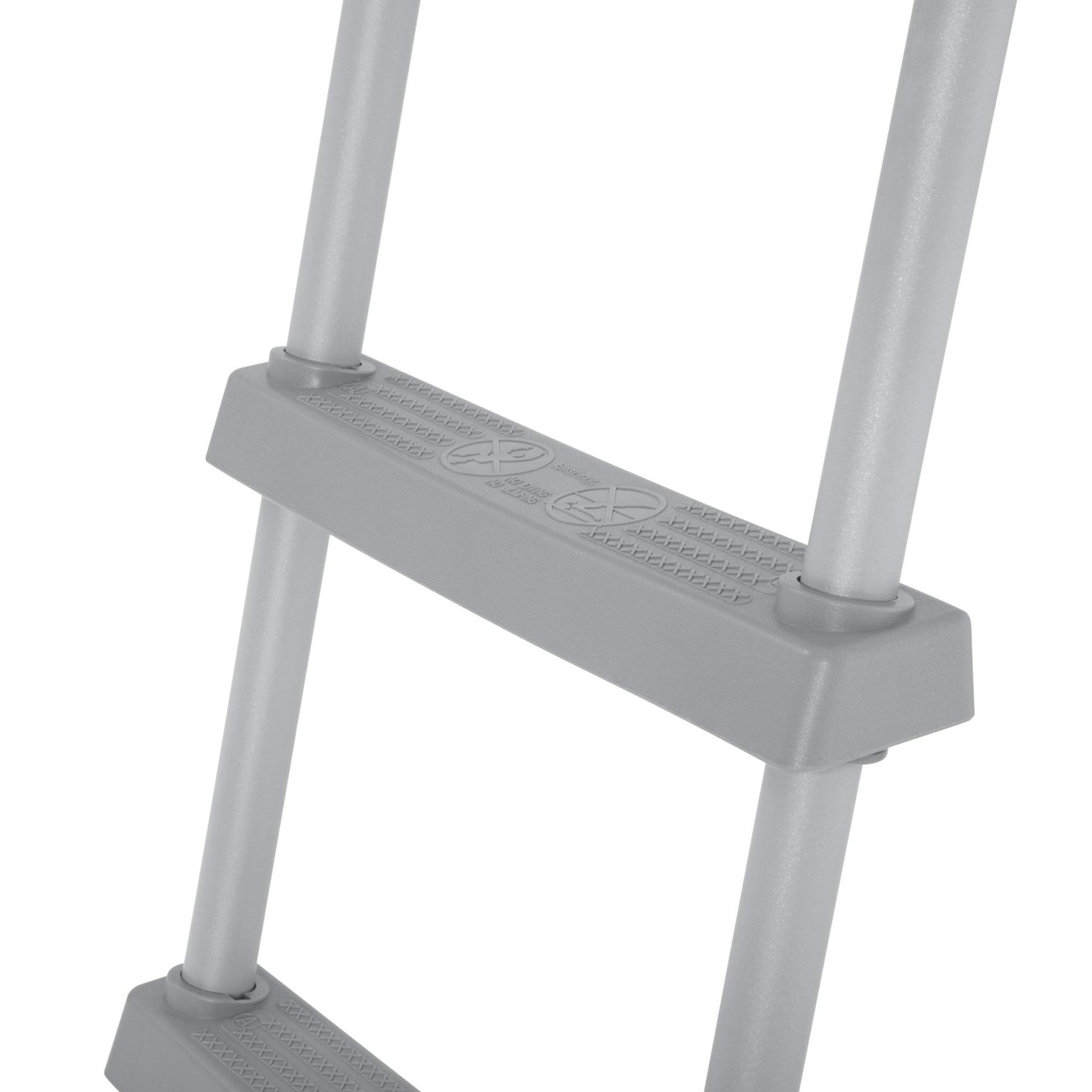 Bestway Pool Ladder for 42" or 48" Tall Pools, Metal Frame with Plastic Steps