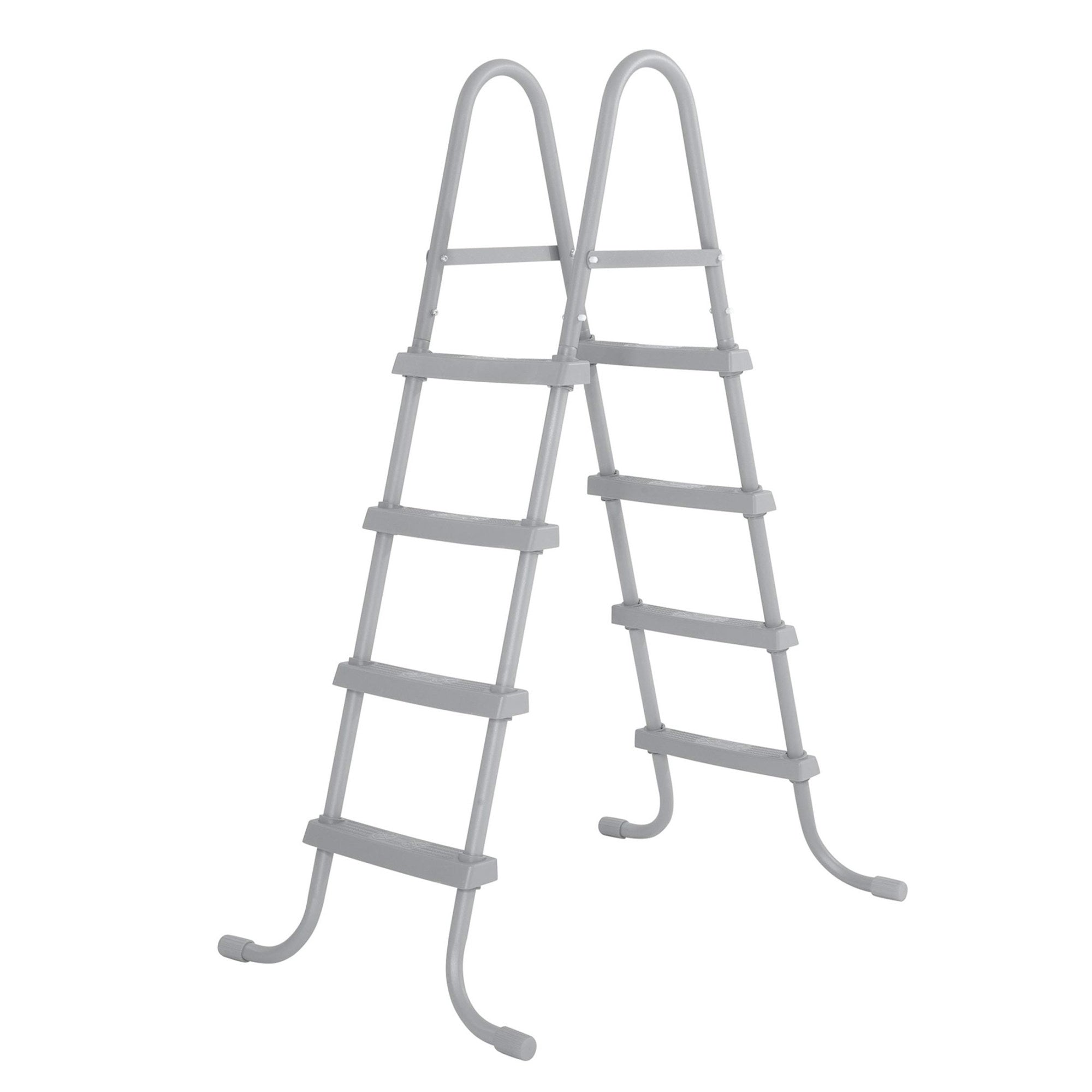 Bestway Pool Ladder for 42" or 48" Tall Pools, Metal Frame with Plastic Steps