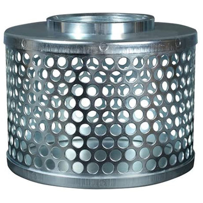Apache 70001500 Round-Hole Rust-Resistant Plated Steel Suction Strainer, Silver
