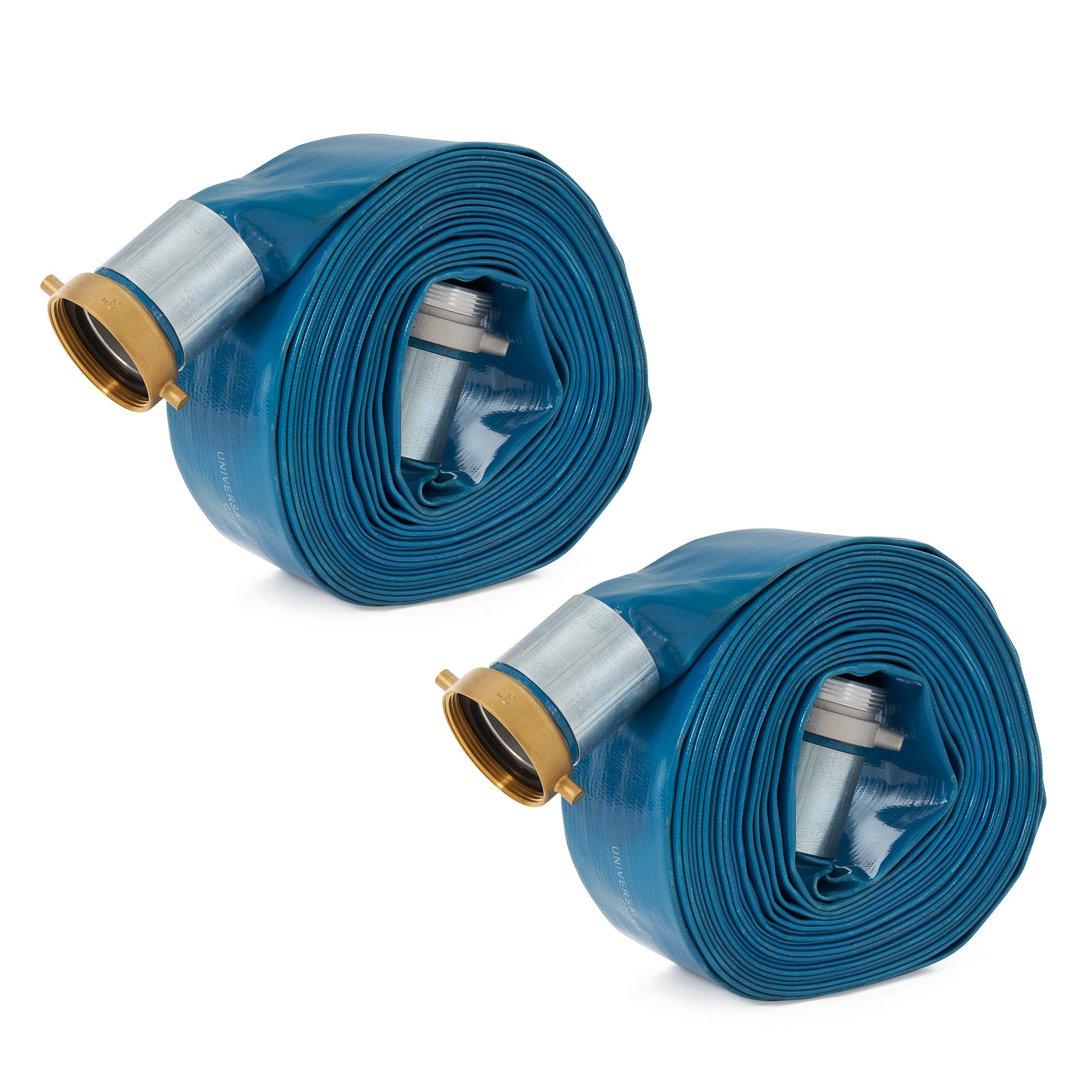 Apache 98138065 3 Inch Diameter 50 Foot 55 psi PVC Lay Flat Hose, Blue (2 Pack) - VMInnovations